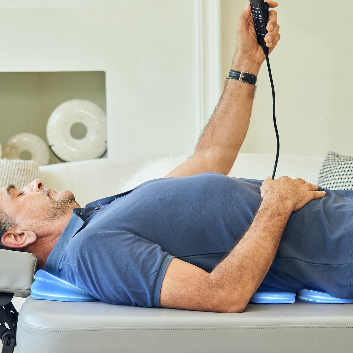 Master Massage - 30” Bristol Airwave Full Body Stretching Portable Massage Table with Reiki Panel and Airbags . 3D Lumbar Traction - Neck, Back, Waist, Hip Relaxation & Pain Relief for Professional& Home Use Chiropractic Table (Dove Grey)