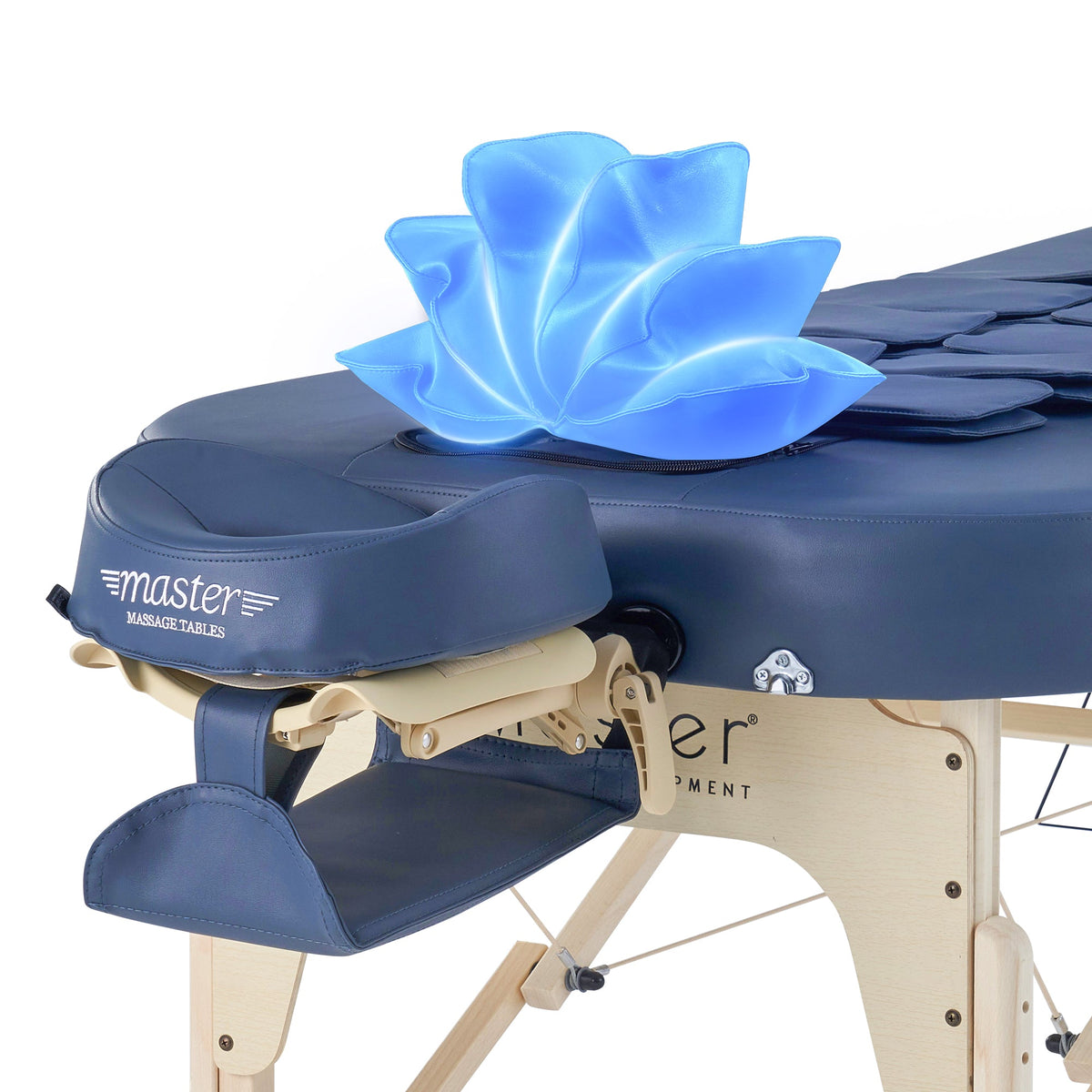 Master Massage - 30” Concord Airwave Full Body Stretching Portable Massage Table with Airbags Compression, Lumbar & Neck Traction, Back, Waist, Hip Leg Massage. For Beauty Salon, Massage Professionals and Home Use Chiropractic Table (Royal Blue)