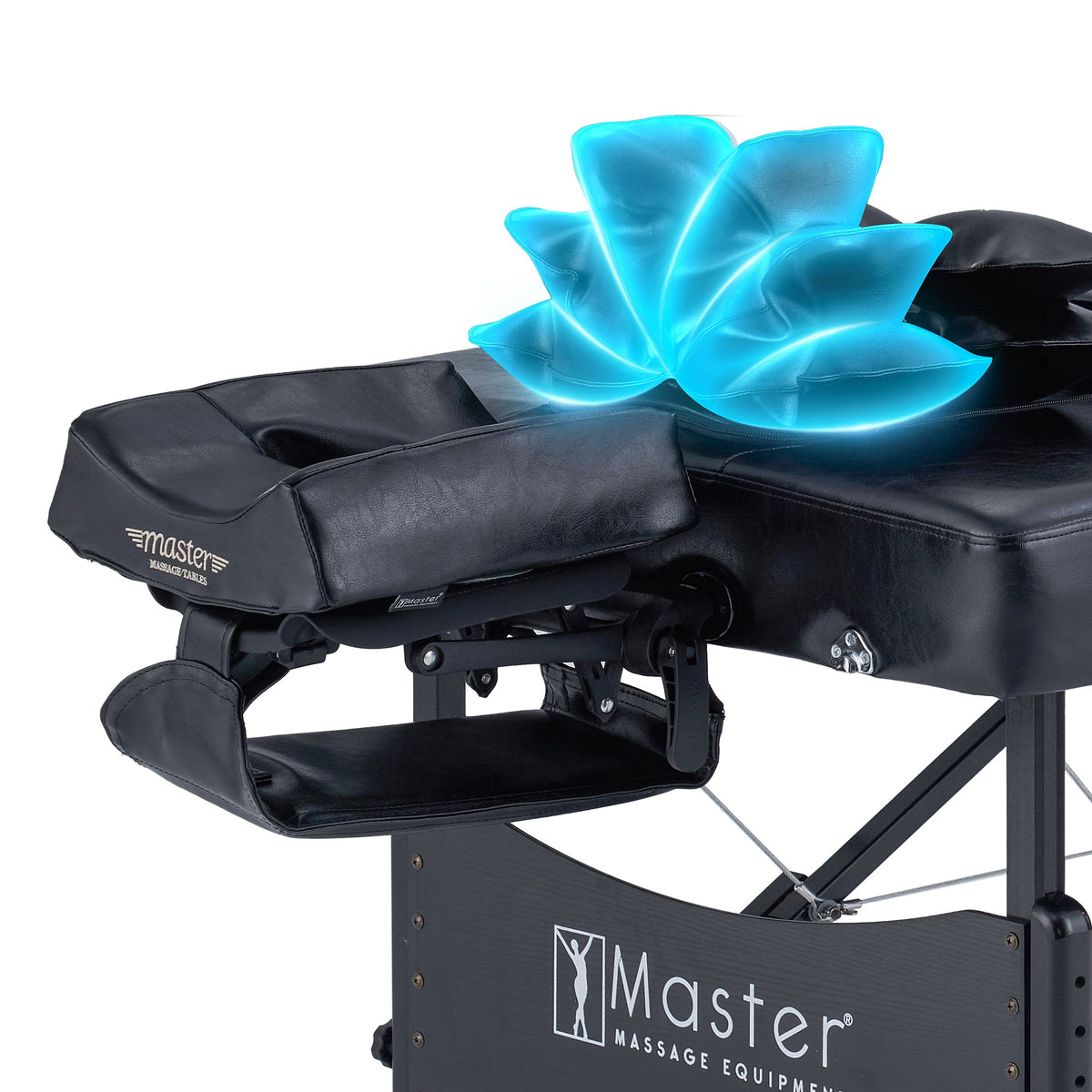 Master Massage - 30” Monaco Airwave Full Body Stretching Portable Massage Table with Airbags, 3D Lumbar Traction - Neck, Back, Waist, Hip Relaxation & Pain Relief for Professional & Home Use Chiropractic Table (Black)