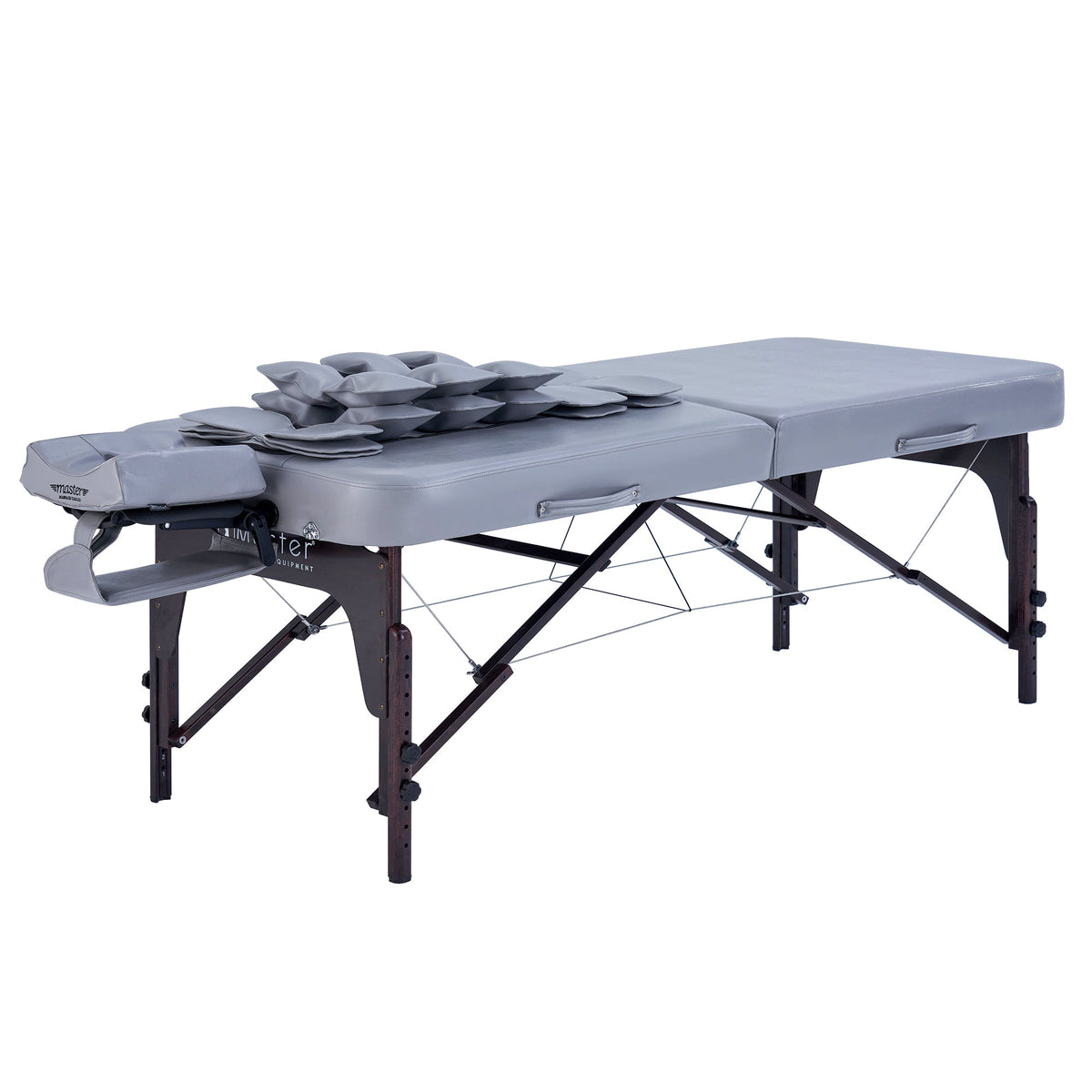 Master Massage - 30” Bristol Airwave Full Body Stretching Portable Massage Table with Reiki Panel and Airbags . 3D Lumbar Traction - Neck, Back, Waist, Hip Relaxation & Pain Relief for Professional& Home Use Chiropractic Table (Dove Grey)