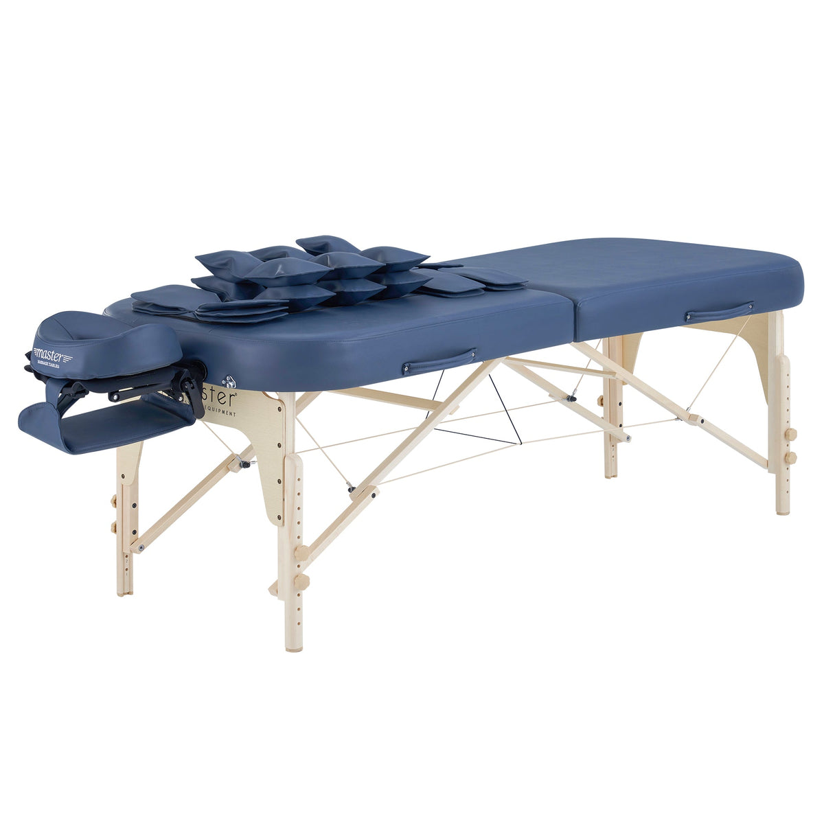 Master Massage - 30” Concord Airwave Full Body Stretching Portable Massage Table with Airbags Compression, Lumbar & Neck Traction, Back, Waist, Hip Leg Massage. For Beauty Salon, Massage Professionals and Home Use Chiropractic Table (Royal Blue)