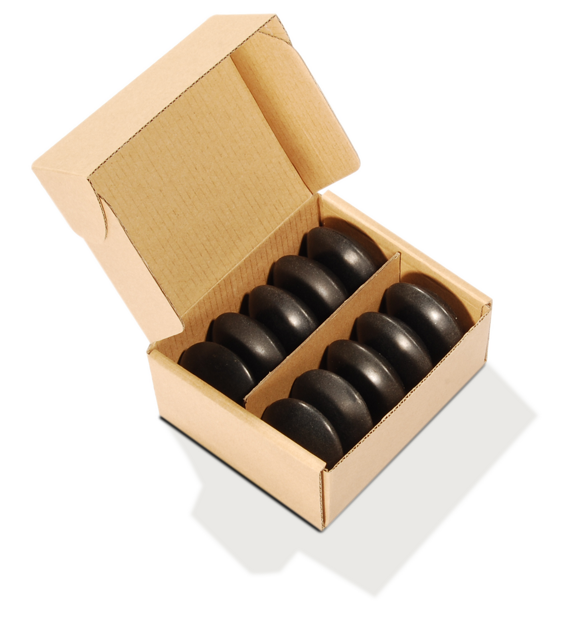 Master Massage - Contour shape Malteser  Balsalt Stone for Hot Stone Massage 10 Piece Pack