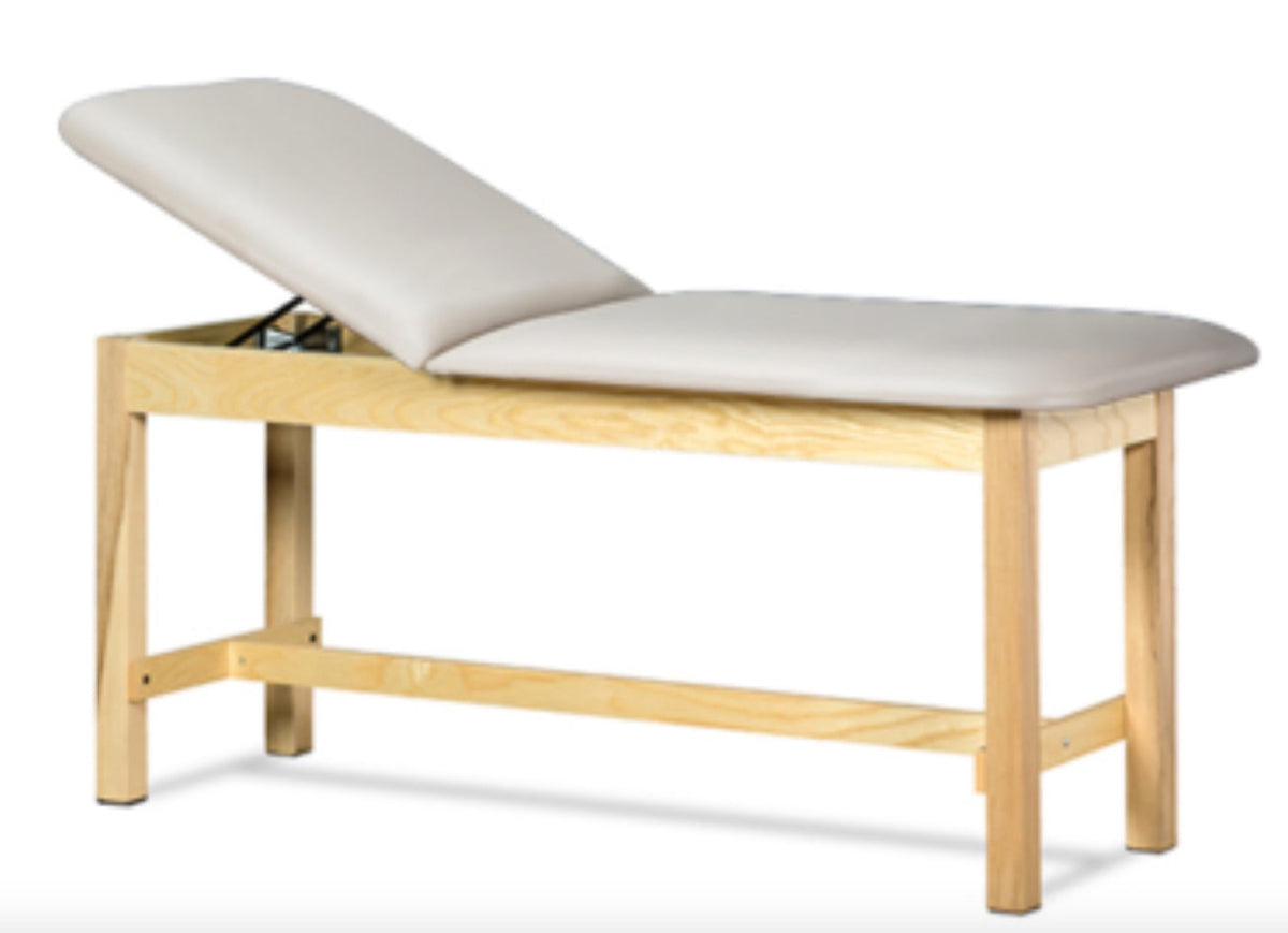 Clinton Industries - 1010-38 Classic Treatment Table w/ Adjustable Back. 78"L x 30"W. 400 lbs Capacity [Natural Finish] - product image 1