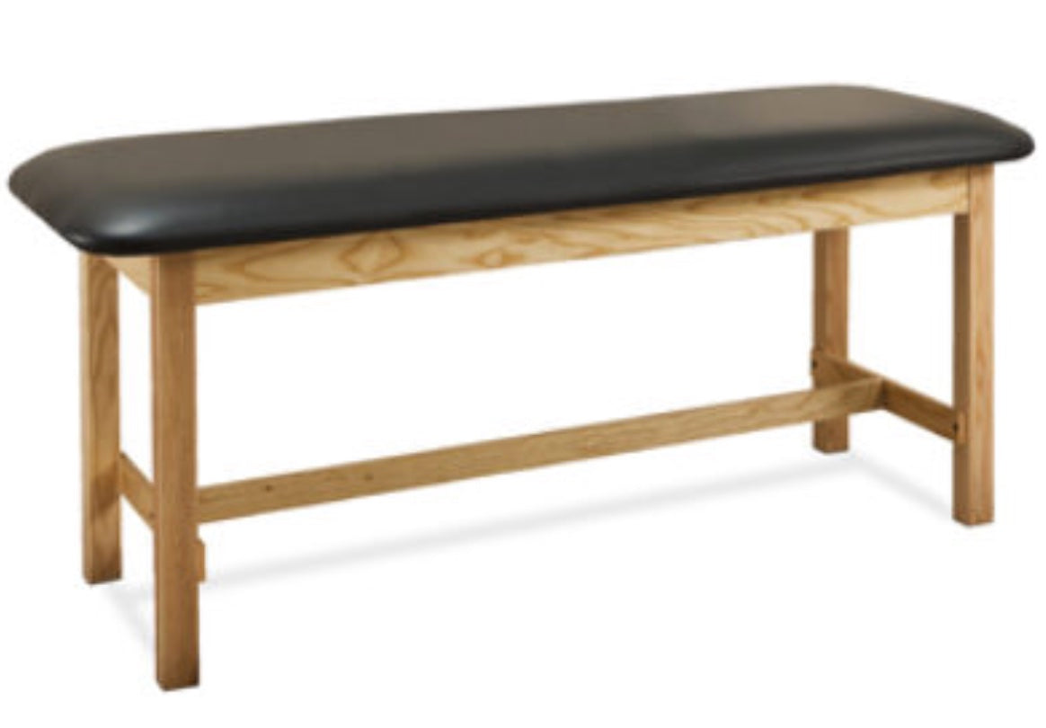 Clinton Industries - 1015-24-088 Classic Treatment Table w/ Flat Top. 500 lbs Capacity Bariatric. 24" W x 72" L [Natural Finish] - product image 1