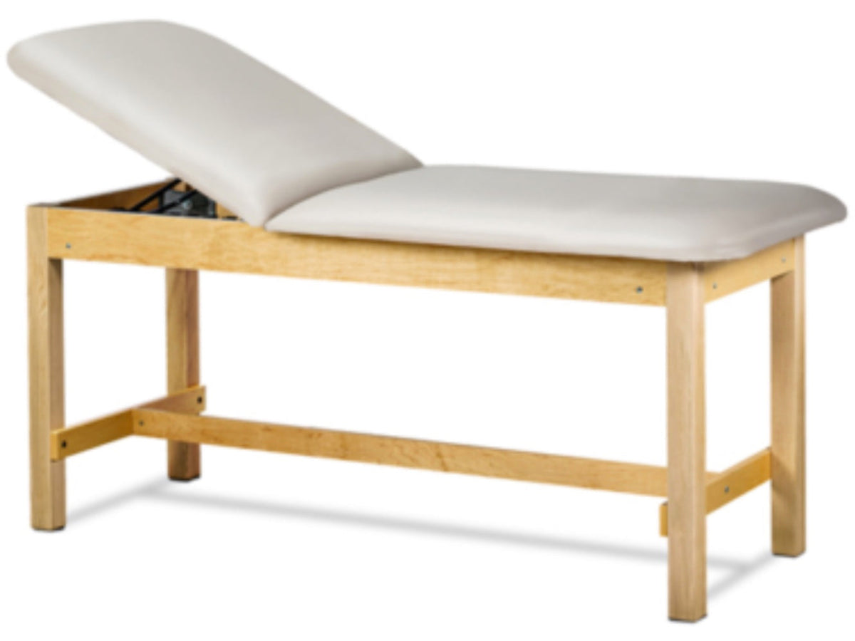 Clinton Industries - 1015-30 Classic Treatment Table w/ Adjustable Back. 72"L x 30"W. 500 lbs Capacity Bariatric [Natural Finish] - product image 1