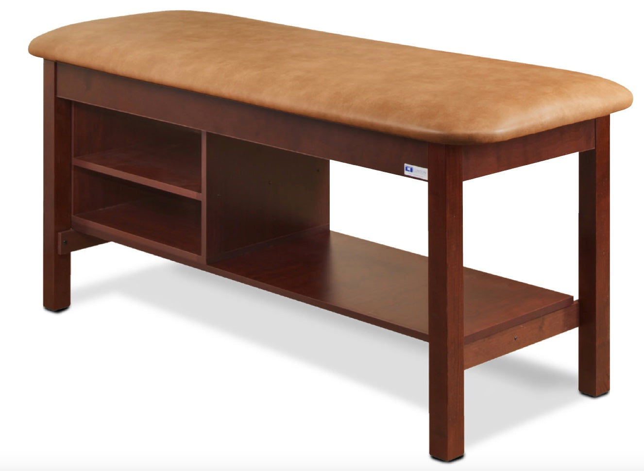 Clinton Industries - 300-38 Classic Treatment Table w/ Shelving & Flat Top. 400lbs Capacity, 78"L x 30"W [Natural Finish] - product image 1