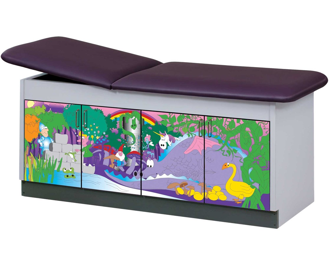 Clinton Industries - 7370-74 Pediatric Cabinet Treatment Table w/ Adjustable Back, Discover. Fairy Tale Dale - product image 1