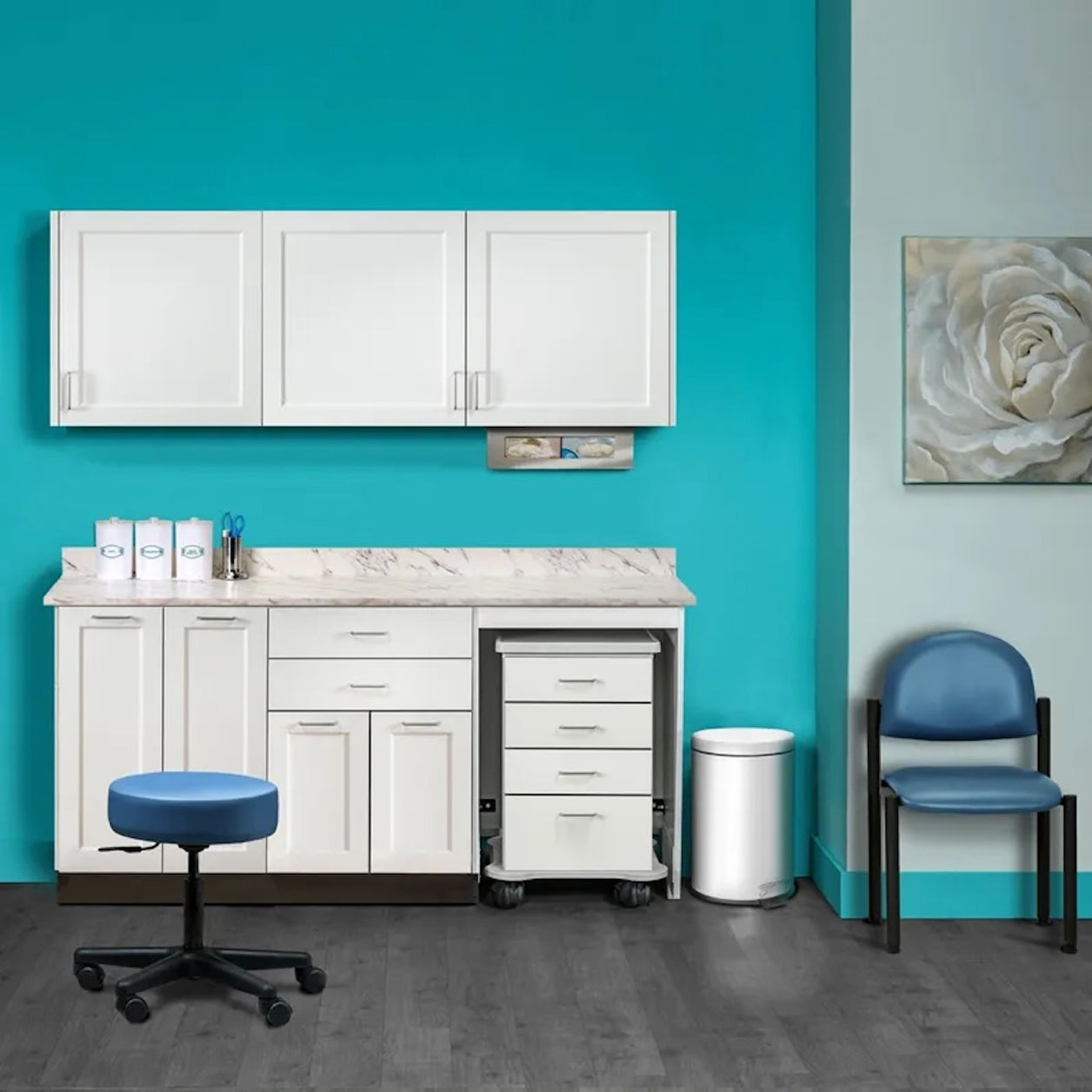 Clinton Industries - 758048L Furniture Package: Includes Wall & Base Cabinet w/ Mobile Cart-Mate on Left. 48"W. Fashion Finish Ready Room My Way - product image 1
