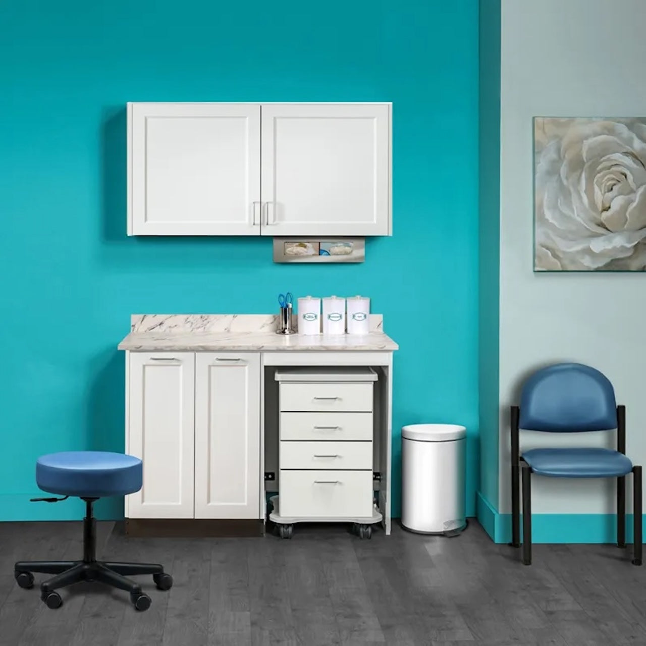Clinton Industries - 758048R Furniture Package: Includes Wall & Base Cabinet w/ Mobile Cart-Mate on Right. 48"W. Fashion Finish Ready Room My Way - product image 1