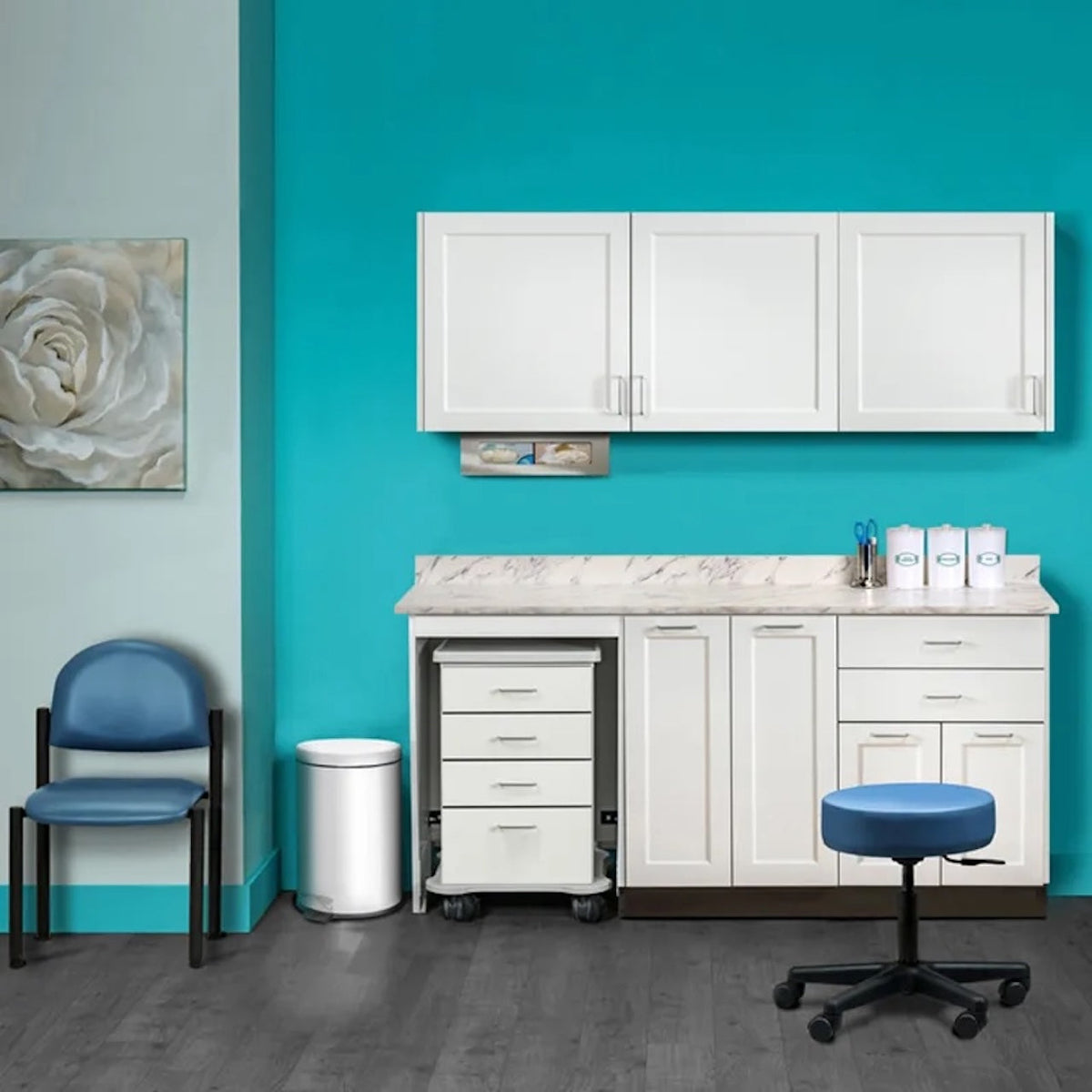 Clinton Industries - 758072ML Furniture Package: Includes Wall & Base Cabinet w/ Mobile Cart-Mate on Left. 72"W. Double Doors in Center. Fashion Finish Ready Room My Way - product image 1