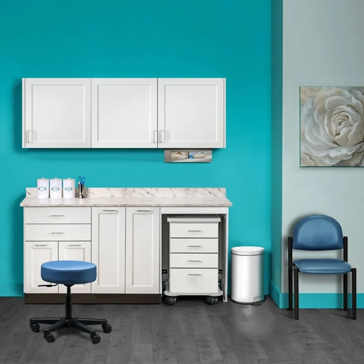 Clinton Industries - 758072MR Furniture Package: Includes Wall & Base Cabinet w/ Mobile Cart-Mate on Right. 72"W. Double Doors in Center. Fashion Finish Ready Room My Way - product image 1