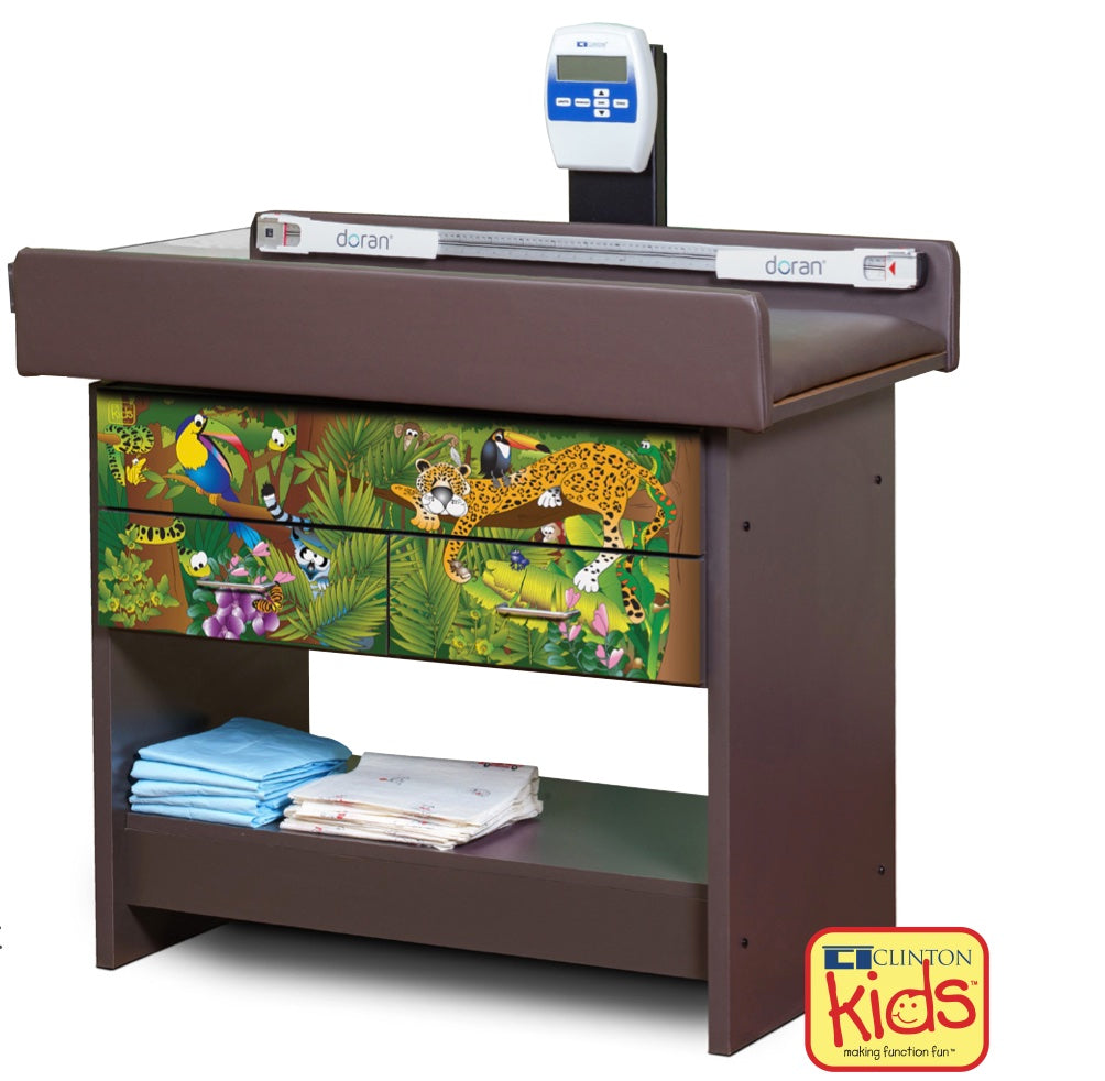 Clinton Industries - 78322 Pediatric Scale Treatment Table w/ Drawers. Imagination Series, Rainforest Follies - product image 1