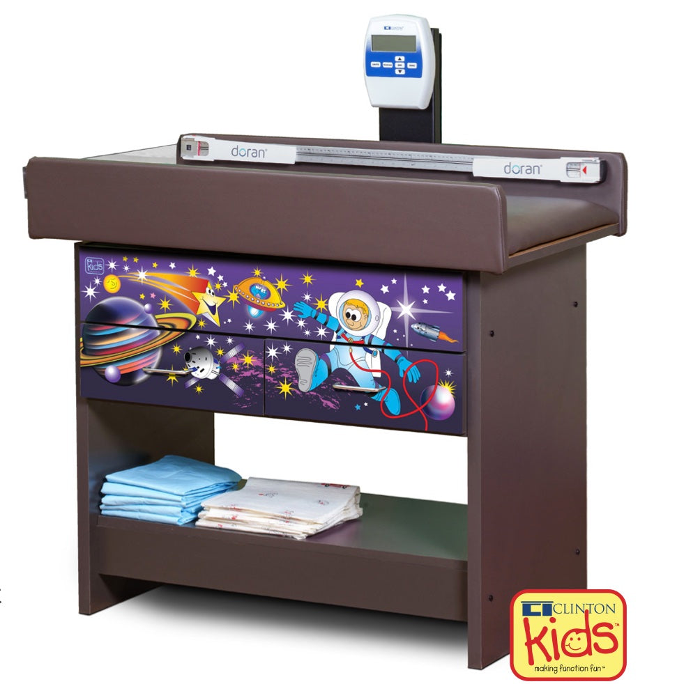 Clinton Industries - 78352 Pediatric Scale Treatment Table w/ Drawers. Imagination Series, Space Place - product image 1