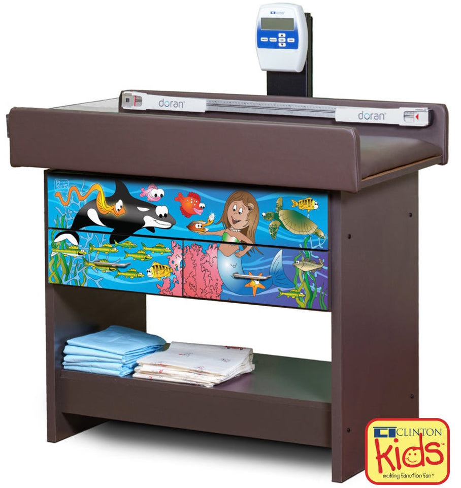 Clinton Industries - 78362 Pediatric Scale Treatment Table w/ Drawers. Imagination Series, Ocean Commotion - product image 1