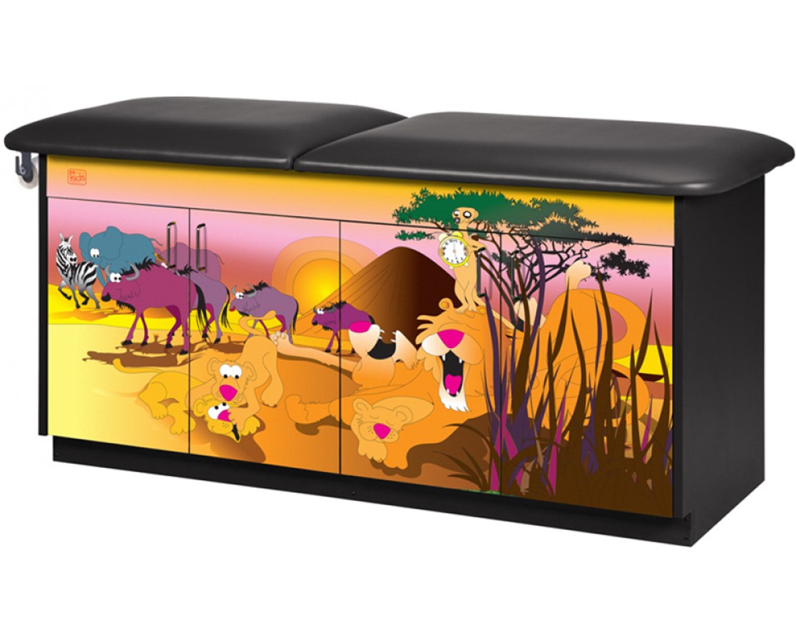 Clinton Industries - 7951 Pediatric Cabinet Treatment Table w/ Adjustable Backrest. Imagination, Serengeti Sunrise - product image 1