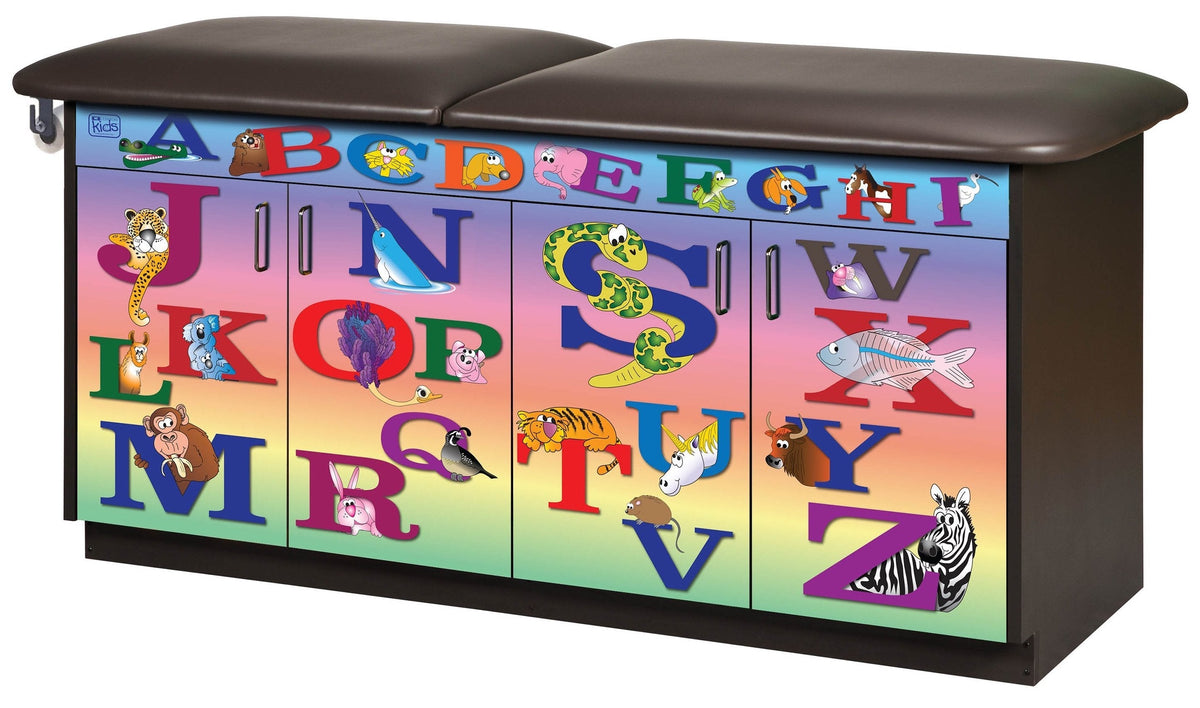 Clinton Industries - 7955 Pediatric Cabinet Treatment Table w/ Adjustable Backrest. Imagination, Alphabet Animals - product image 1