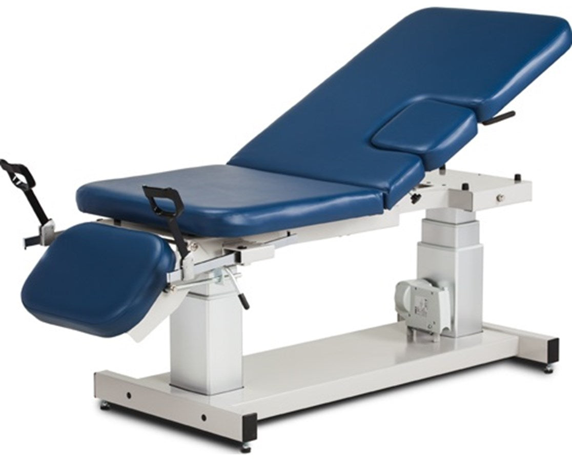 Clinton Industries - 80079-X Power Hi-Lo Ultrasound Imaging Table w/ Adjustable Back, Drop Section, Drop-Window w/ Stirrups. 600lbs Capacity, Bariatric. 34"W - product image 1