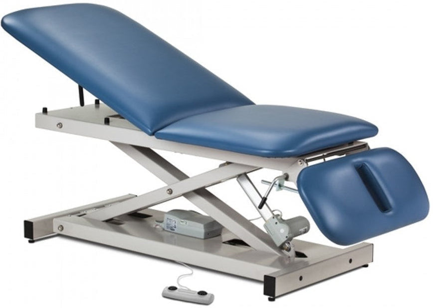 Clinton Industries - 80399 Power Hi-Lo Exam Table. Open Base w/ Adjustable Back & Drop Section. 600 lbs Capacity. Bariatric. 30"W - product image 1