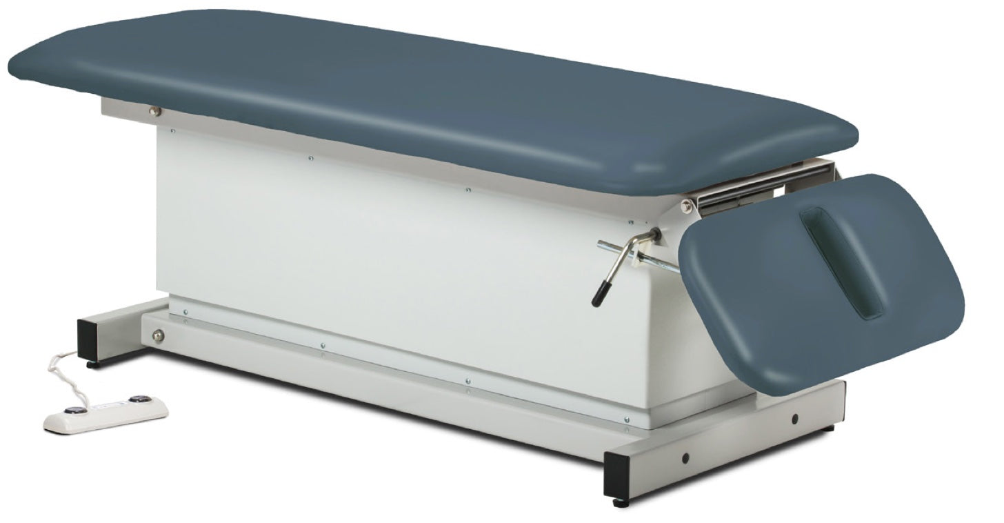 Clinton Industries - 81224 Power Hi-Lo Space Saver Exam Table. Flat Top. Shrouded Base & Drop Section. 400 lbs Capacity - product image 1