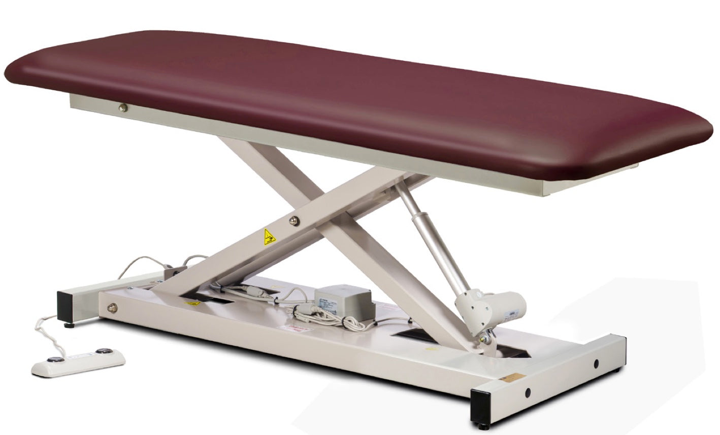 Clinton Industries - 82110 Power Hi-Lo Exam Table. Open Base w/ Flat Top. 400 lbs Capacity. 27"W - product image 1