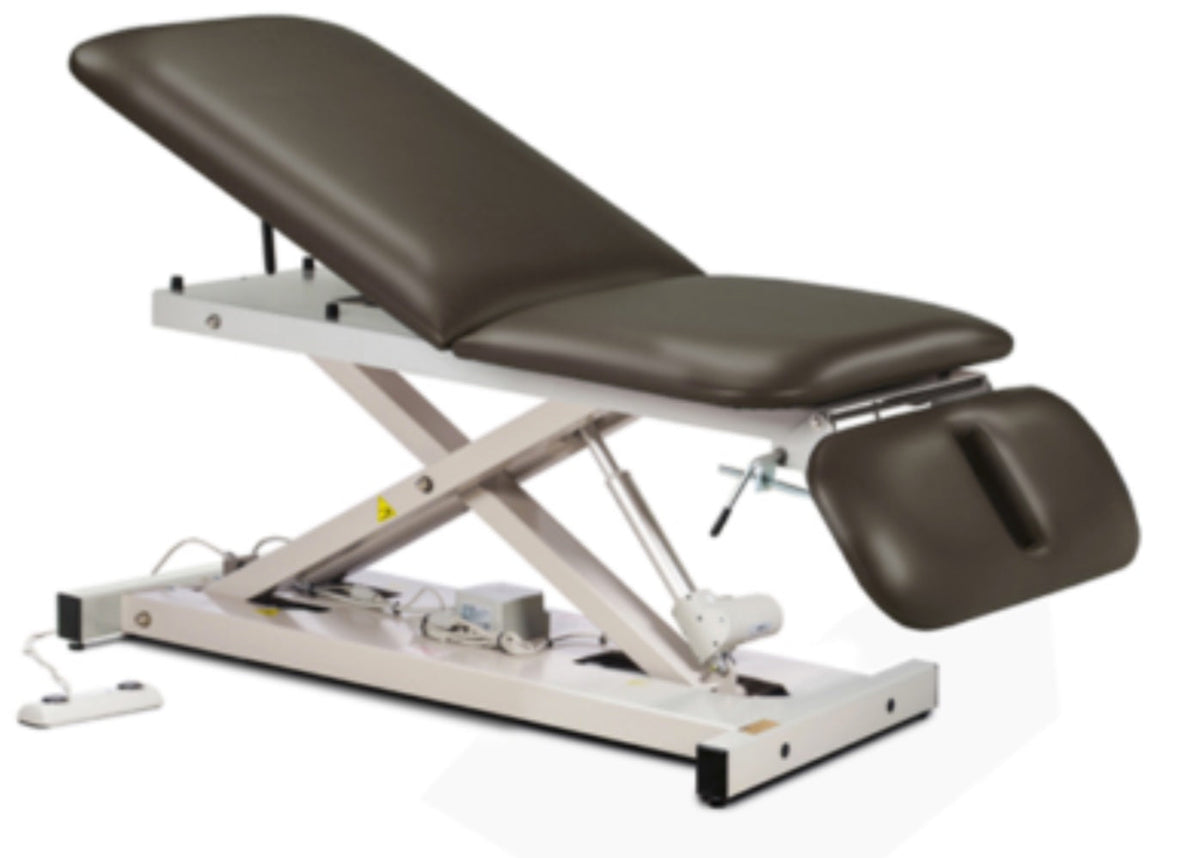 Clinton Industries - 82300 Power Hi-Lo Exam Table. Open Base w/ Adjustable Back & Drop Section. 400 lbs Capacity. 76"L x 27"W - product image 1