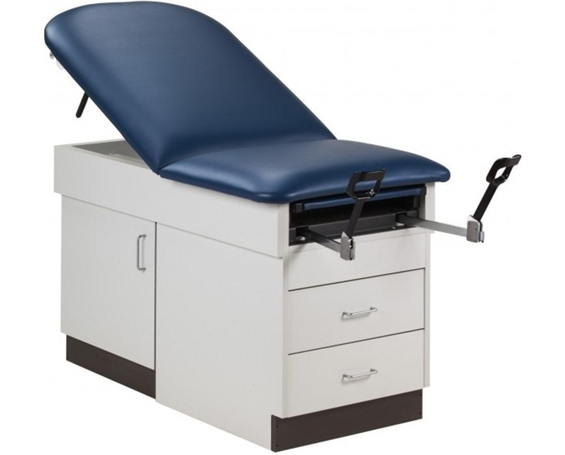 Clinton Industries - 8870 Family Practice Cabinet Exam Table w/ Adjustable Back & Stirrups - product image 1
