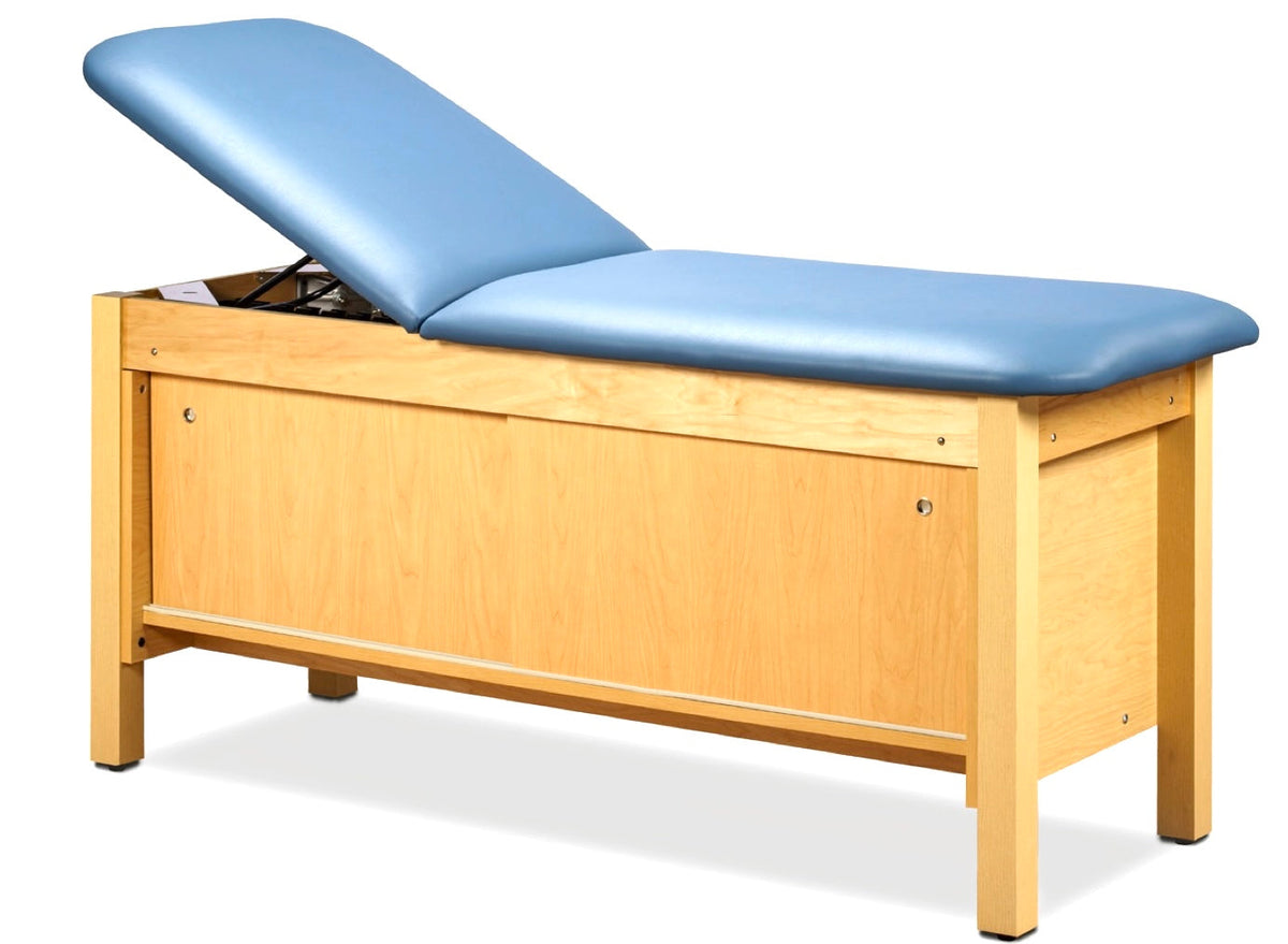 Clinton Industries - 9014-24 Cabinet Treatment Table w/ Adjustable Back & Sliding Doors. 72L" x 24"W - product image 1