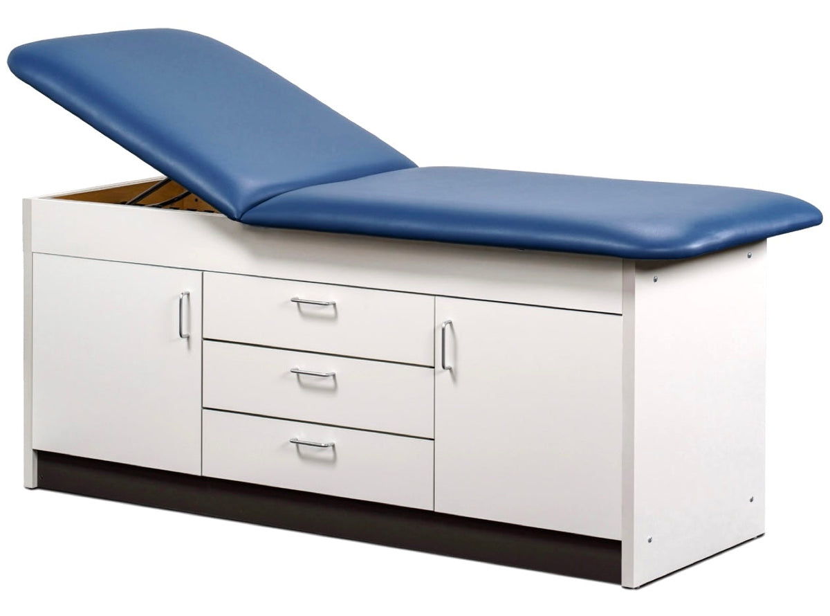 Clinton Industries - 91009-30 Cabinet Treatment Table w/ Adjustable Backrest, 2 Doors & 3 Drawers. 72"L x 30"W - product image 1