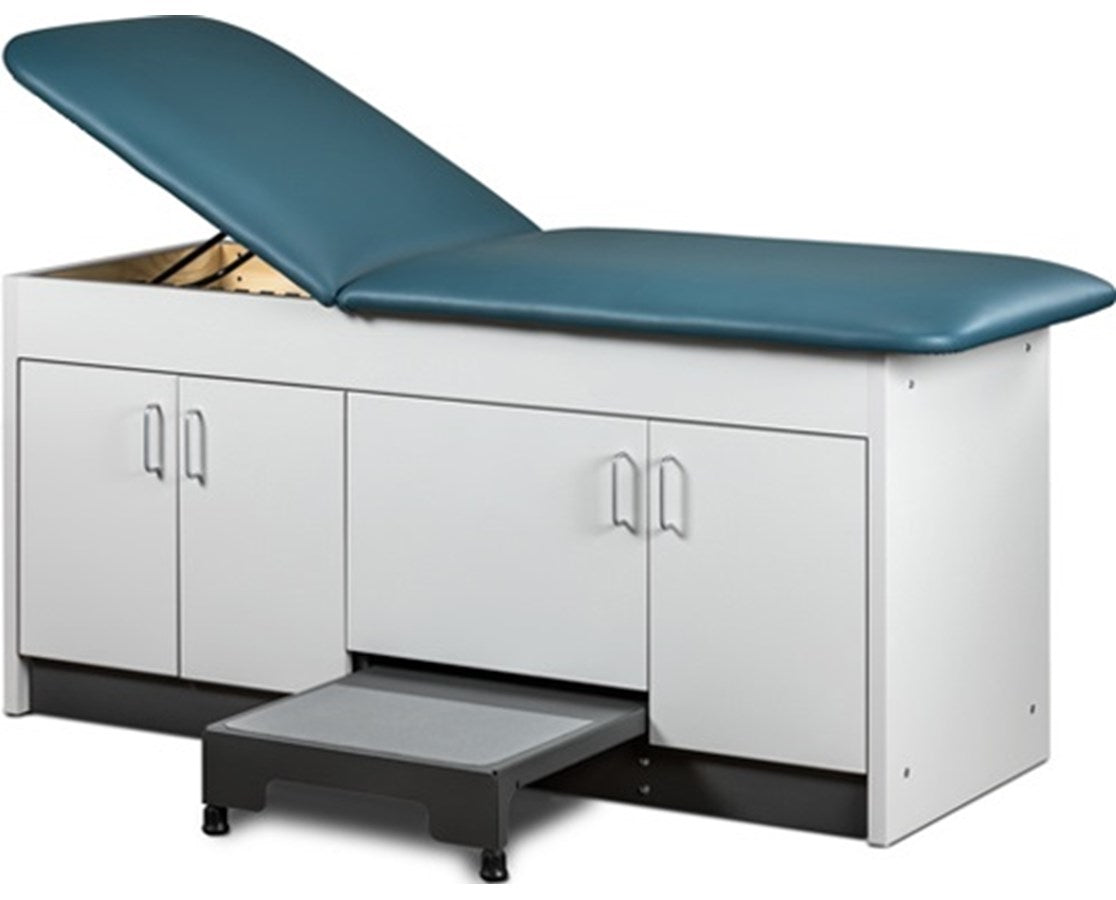 Clinton Industries - 9704-27 Cabinet Treatment Table w/ Adjustable Back, 4 Doors & Step Stool. 400lbs Capacity. 27"W - product image 1