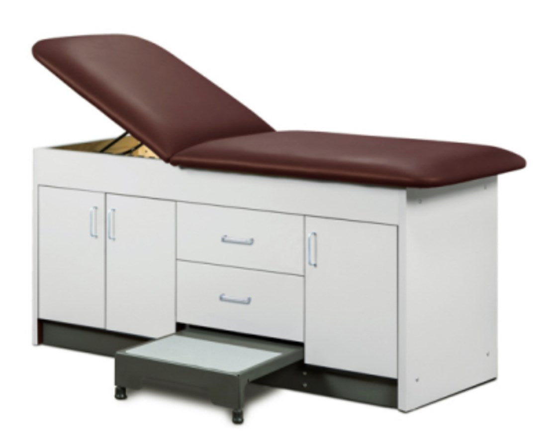 Clinton Industries - 9705 Cabinet Treatment Table w/ Step Stool, Adjustable Back, 3 Doors & 2 Drawers - product image 1