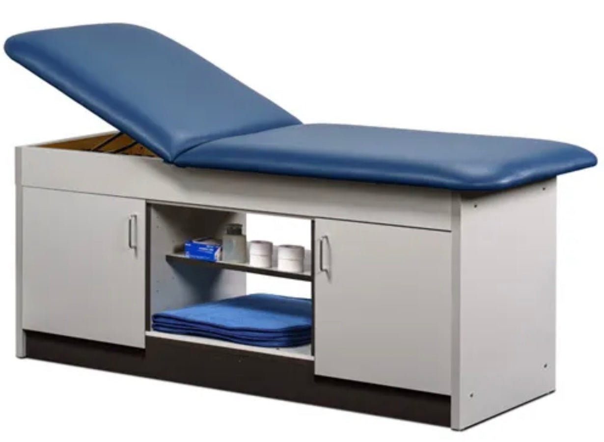 Clinton Industries - 98074-28 Cabinet Treatment Table w/ Adjustable Backrest, 6 Shelves & 2 Doors. 78"L x 27"W - product image 1