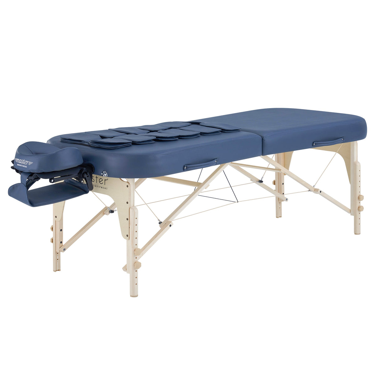 Master Massage - 30” Concord Airwave Full Body Stretching Portable Massage Table with Airbags Compression, Lumbar & Neck Traction, Back, Waist, Hip Leg Massage. For Beauty Salon, Massage Professionals and Home Use Chiropractic Table (Royal Blue)