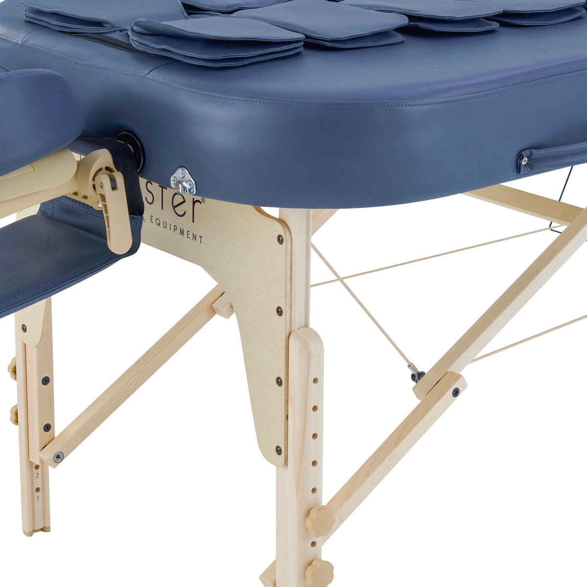 Master Massage - 30” Concord Airwave Full Body Stretching Portable Massage Table with Airbags Compression, Lumbar & Neck Traction, Back, Waist, Hip Leg Massage. For Beauty Salon, Massage Professionals and Home Use Chiropractic Table (Royal Blue)
