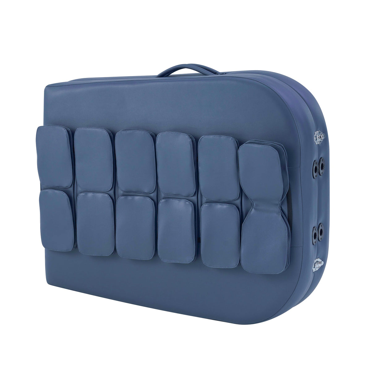 Master Massage - 30” Concord Airwave Full Body Stretching Portable Massage Table with Airbags Compression, Lumbar & Neck Traction, Back, Waist, Hip Leg Massage. For Beauty Salon, Massage Professionals and Home Use Chiropractic Table (Royal Blue)