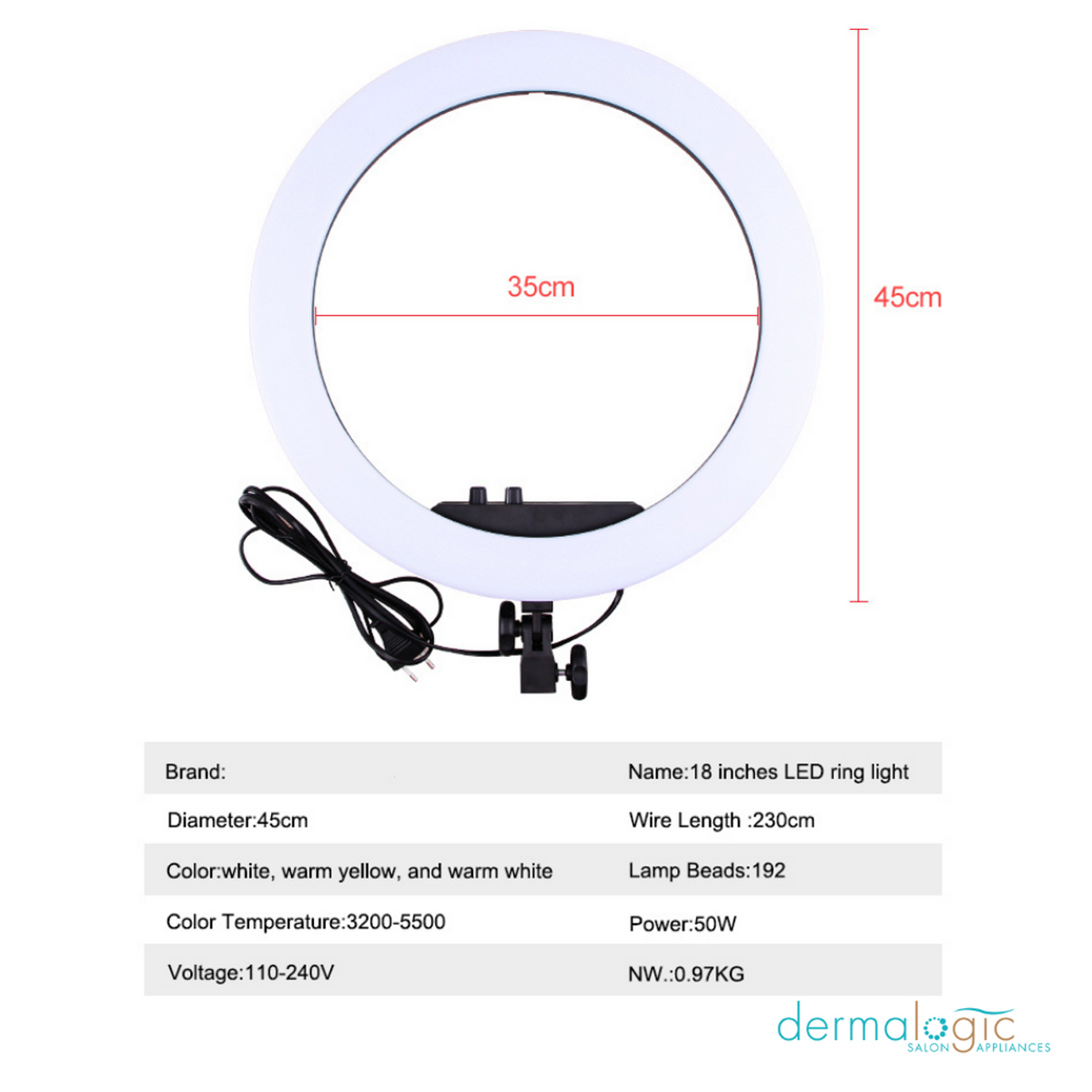 Halo Ring  LED Light Kit by Dermalogic - view 3