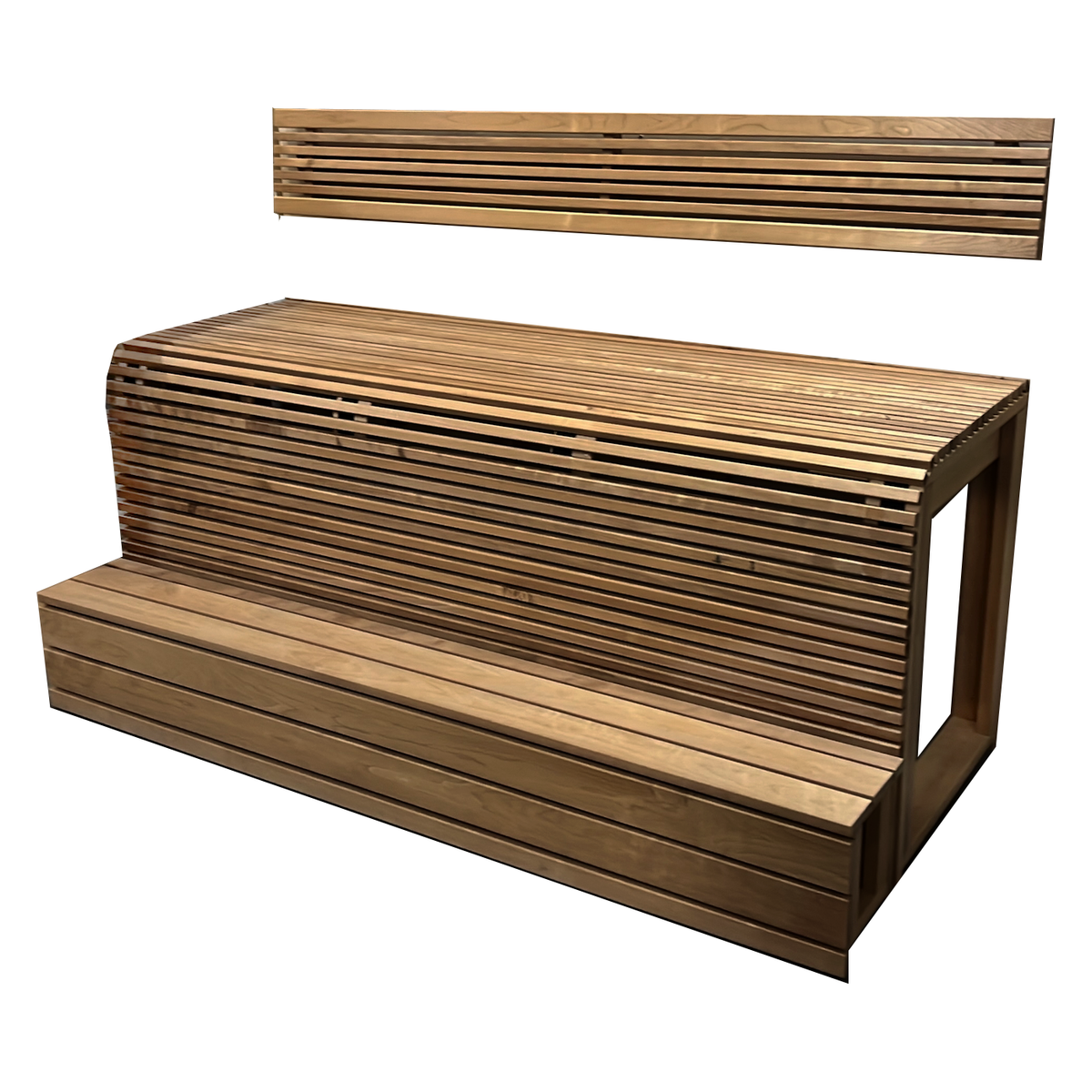 Slatted Sauna Bench SOLD per LN FT by Touch America