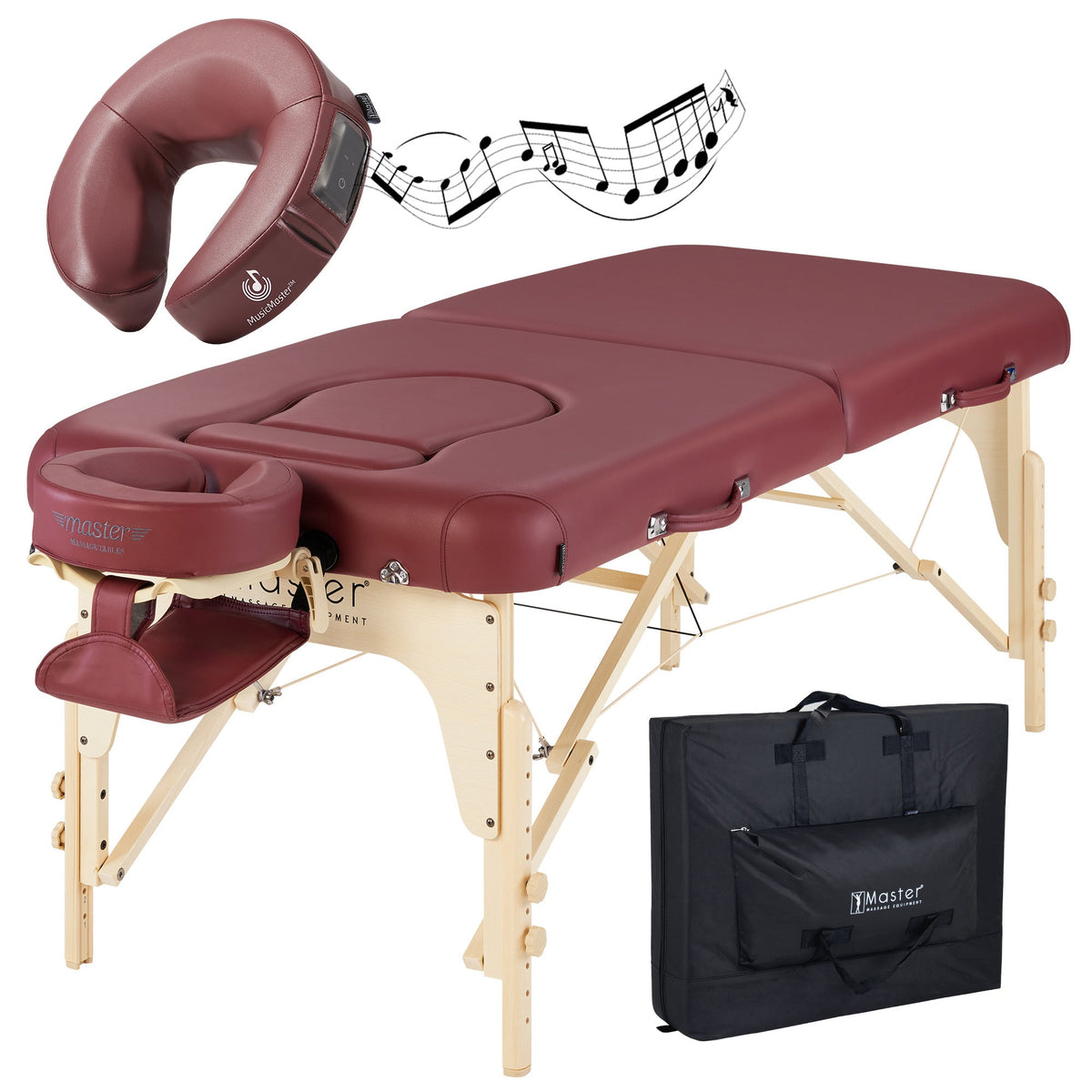 Master Massage - 30” Eva Pregnancy Portable Massage Table, Burgundy Color