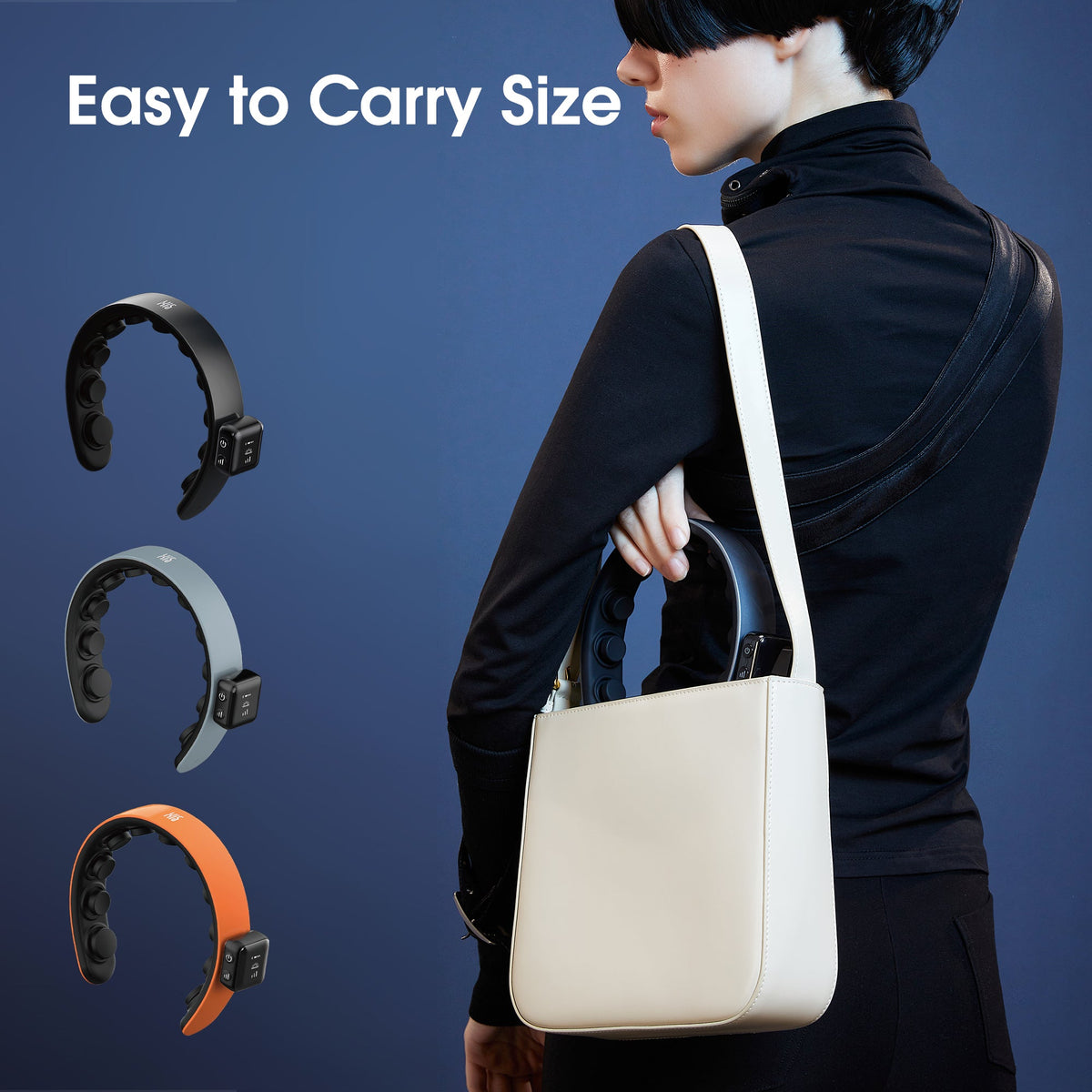 Master Massage - H1 Deluxe Hands-Free Scalp Massager, Wearable Headband Massager with 11 Vibration Nodes, 5 Massage Modes, 3 Intensity Levels, App Control, USB-C Rechargeable, Lightweight Portable Head Massager with Travel Pouch