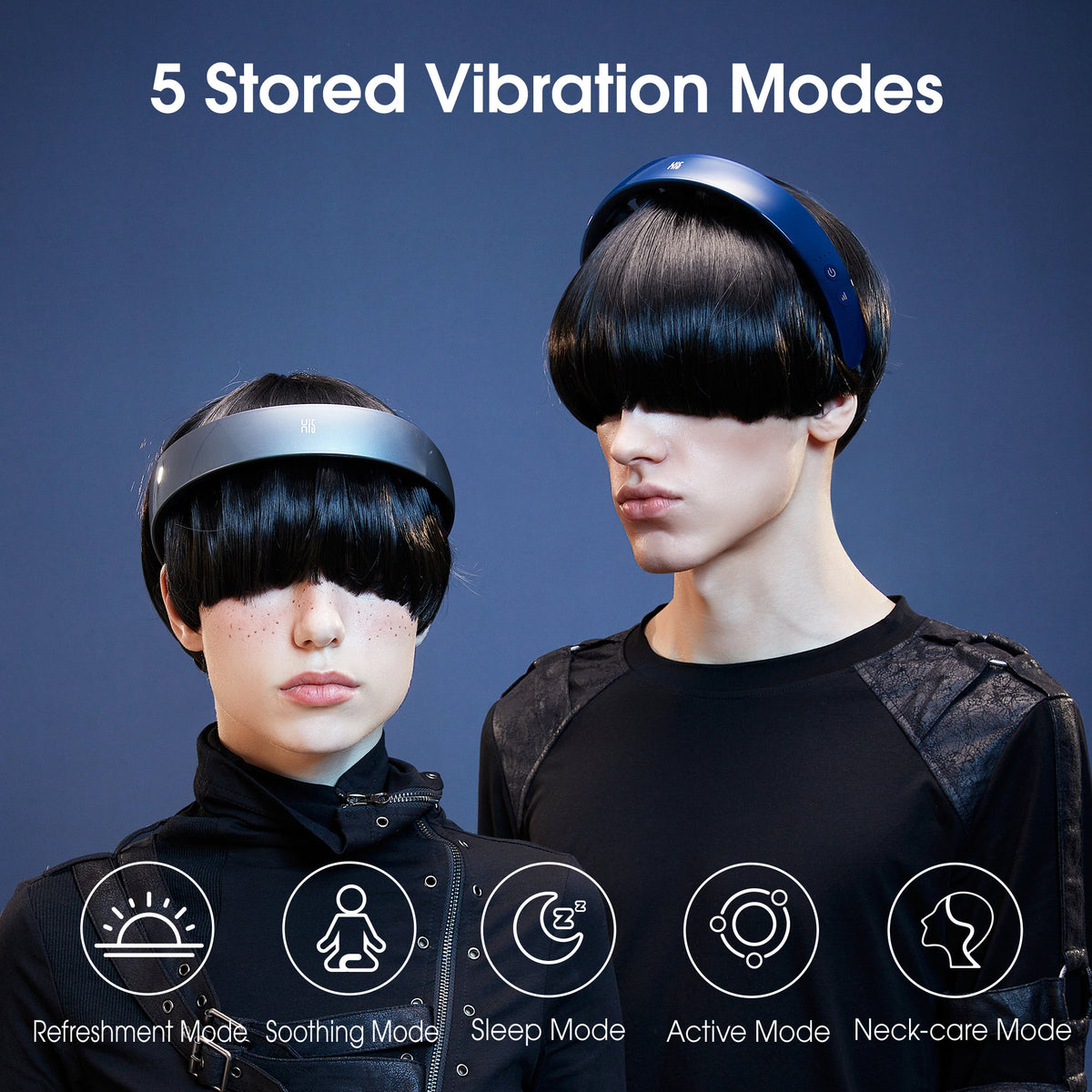 Master Massage - H1 Hands-Free Scalp Massager, Wearable Head Massager with 11 Vibration Nodes, 5 Massage Modes, 3 Intensity Levels, Rechargeable Electric Portable Head Massage Device for Relaxation and Stress Relief