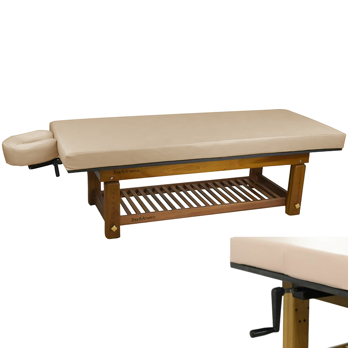 Solterra Indoor/Outdoor Solid Teak Spa and Massage Table by Touch America