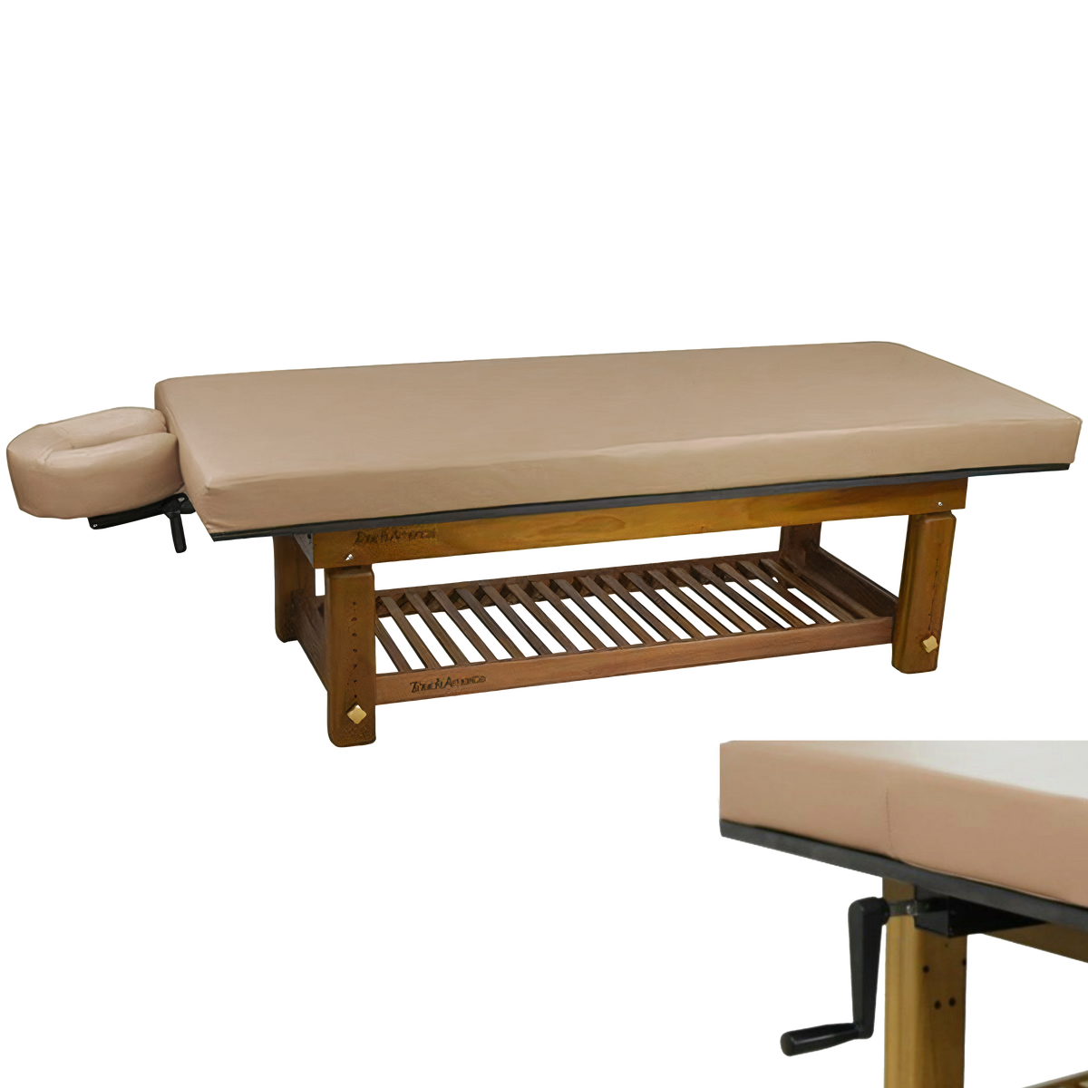 Solterra Indoor/Outdoor Solid Teak Spa and Massage Table by Touch America