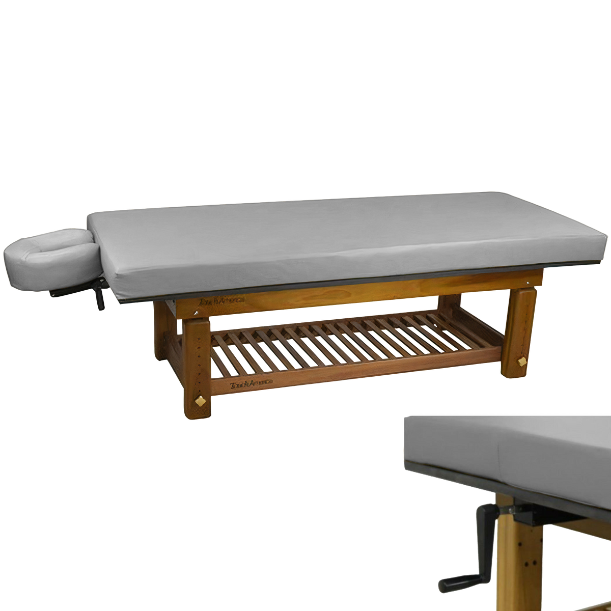 Solterra Indoor/Outdoor Solid Teak Spa and Massage Table by Touch America