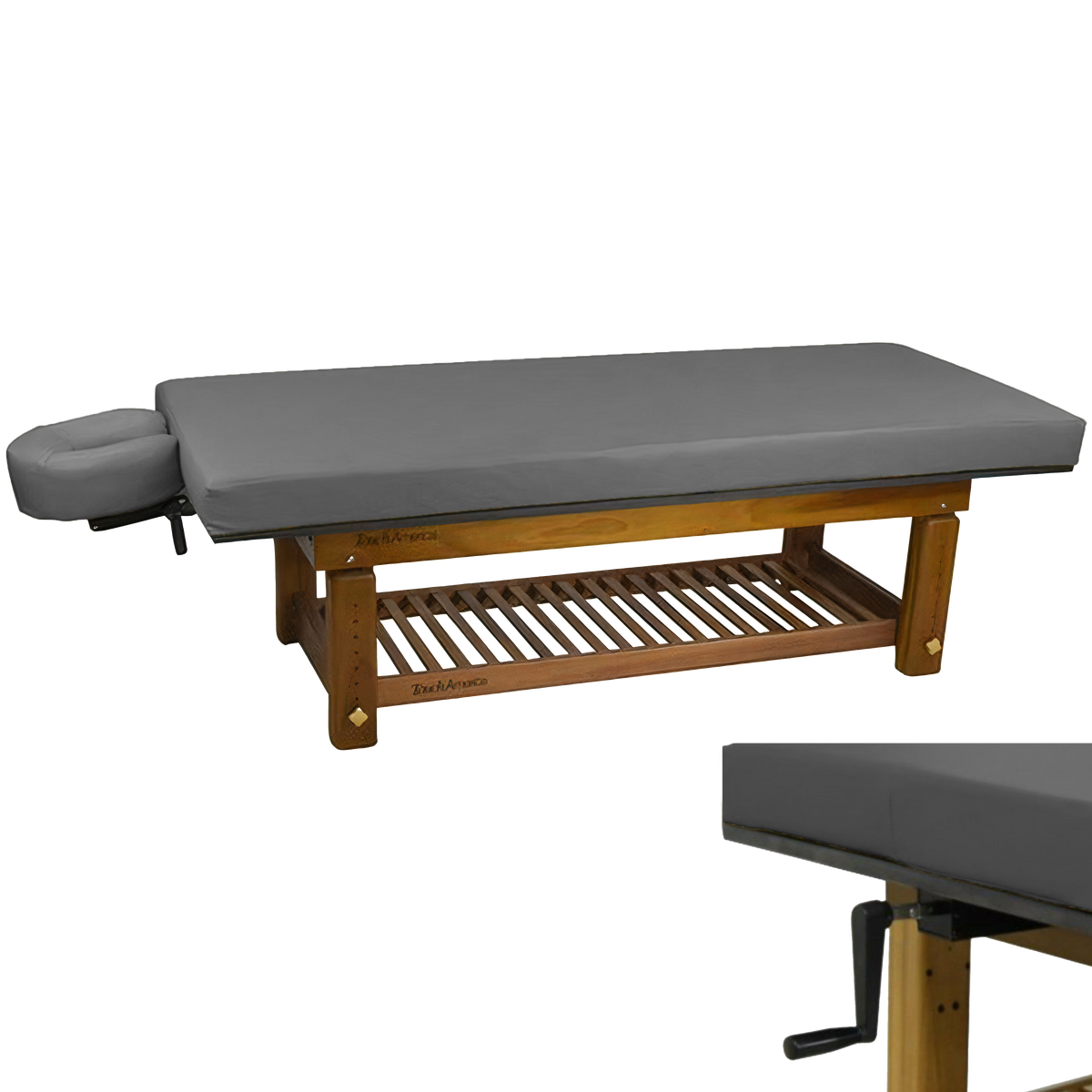 Solterra Indoor/Outdoor Solid Teak Spa and Massage Table by Touch America