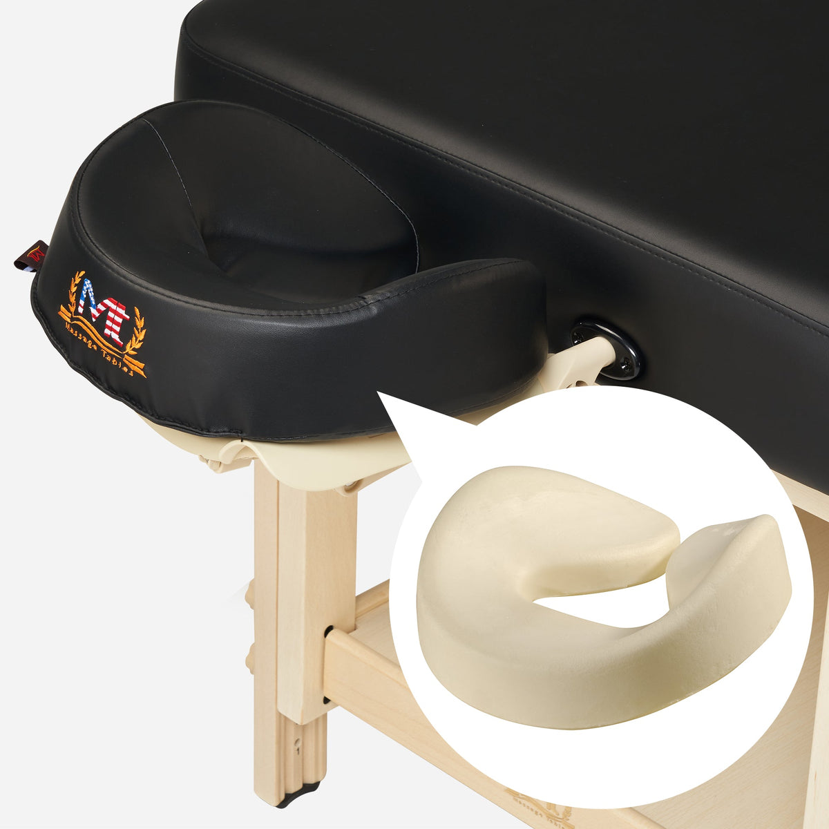 Master Massage - 30" Harvey Comfort™  Stationary Salon Massage Tables - Black