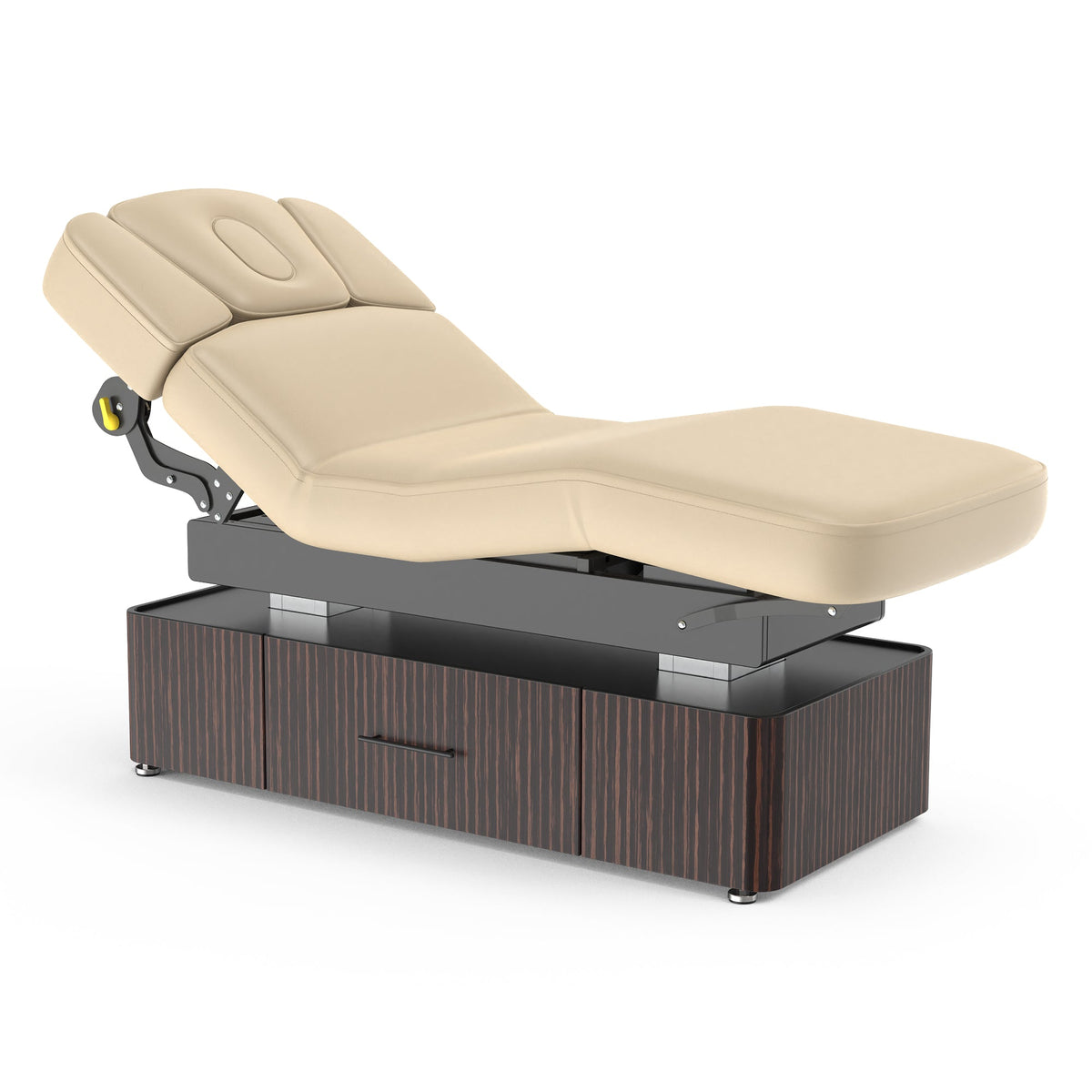 Master Massage - 31” Infinity Salon Double-Column Electric Spa & Massage Table, Ebony Veneer – Premium Electric Medi Spa Treatment Bed with a Storage Drawer