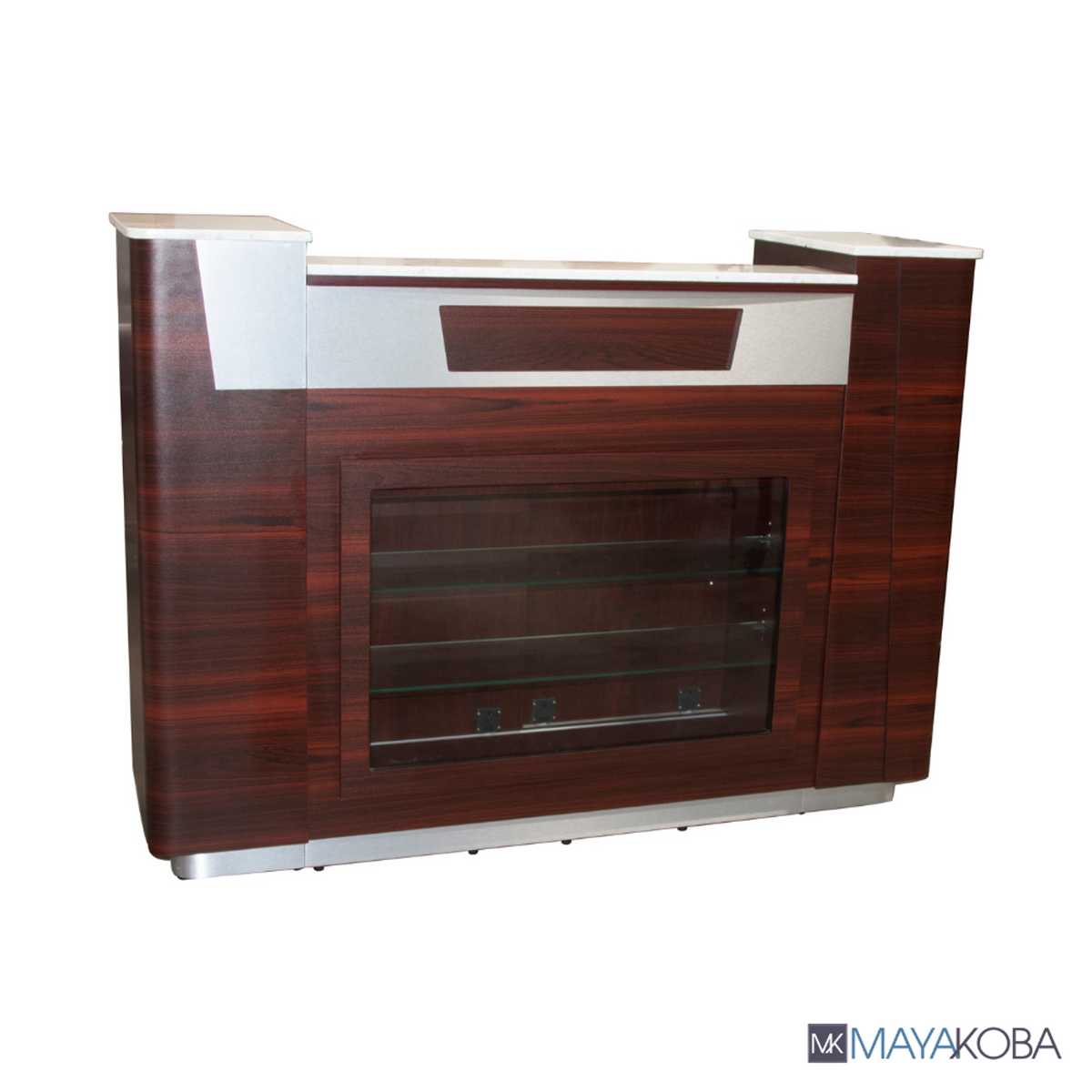 Avon I Reception Desk w/ Glass Display by Mayakoba - view 2