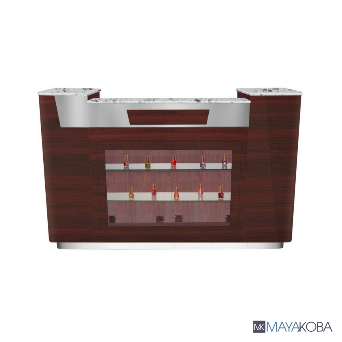 Avon I Reception Desk w/ Glass Display by Mayakoba - view 4