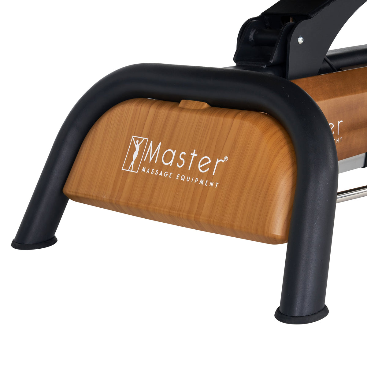 Master Massage - Atlas Deluxe Electric Lift Spa Salon Stationary Bed - Cream Top with Oak Base
