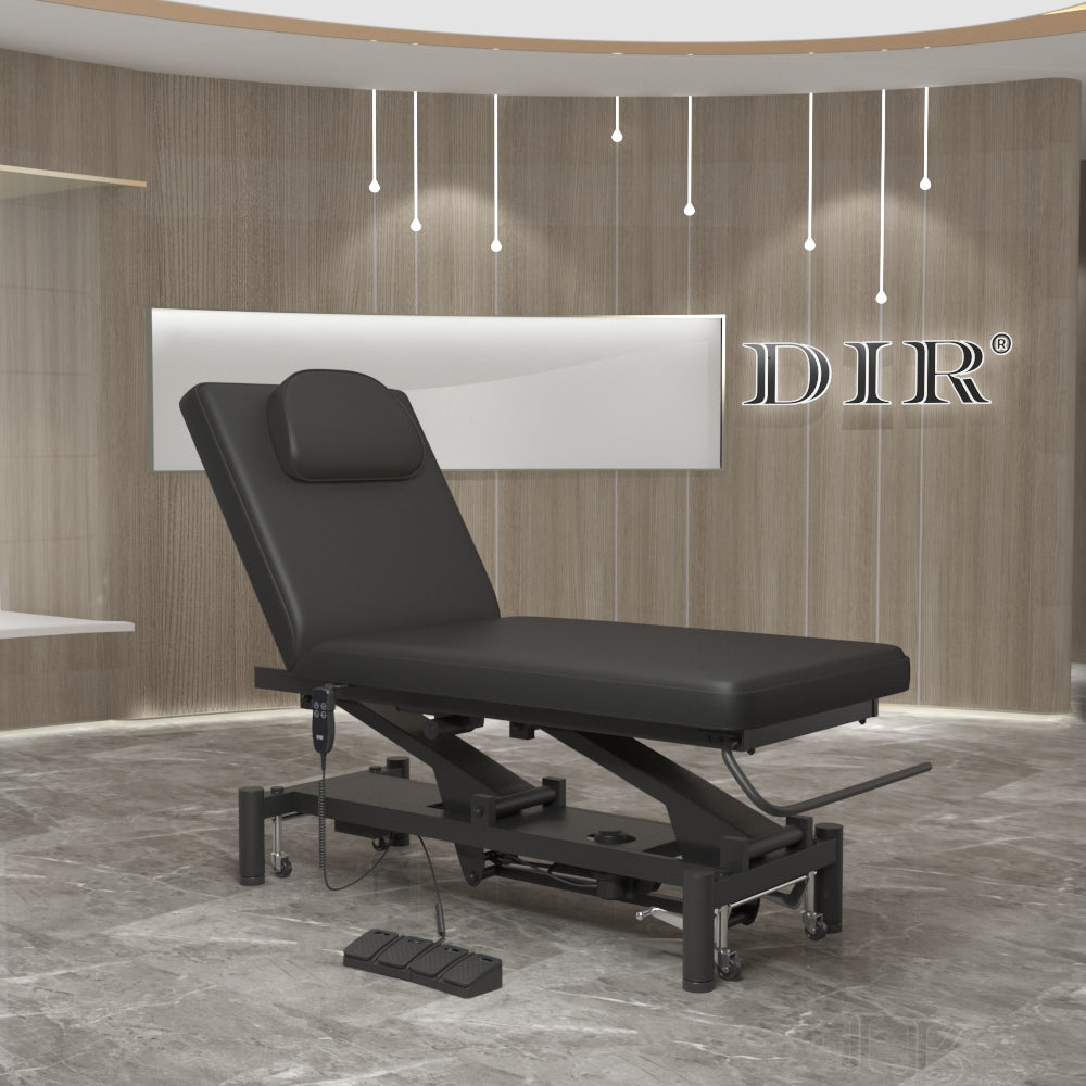 DIR Mar Egeo two-motor treatment bed in a staged treatment-room setting