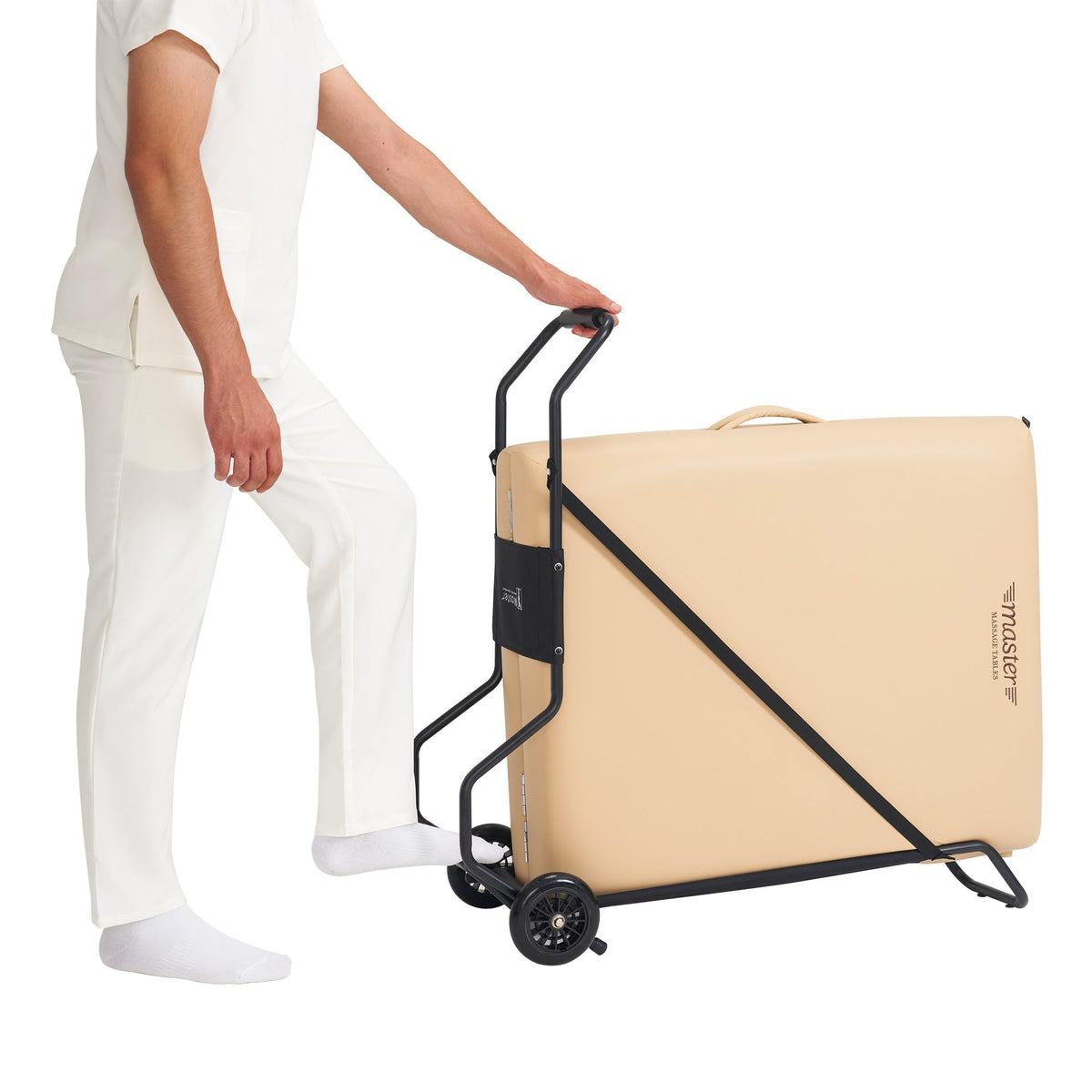 Master Massage - Universal Foldable Massage Table Cart for Portable Massage Beds- Lightweight Massage Table Folding Travel Skate with Large Rubber Wheels Fits Most Brands & Sizes